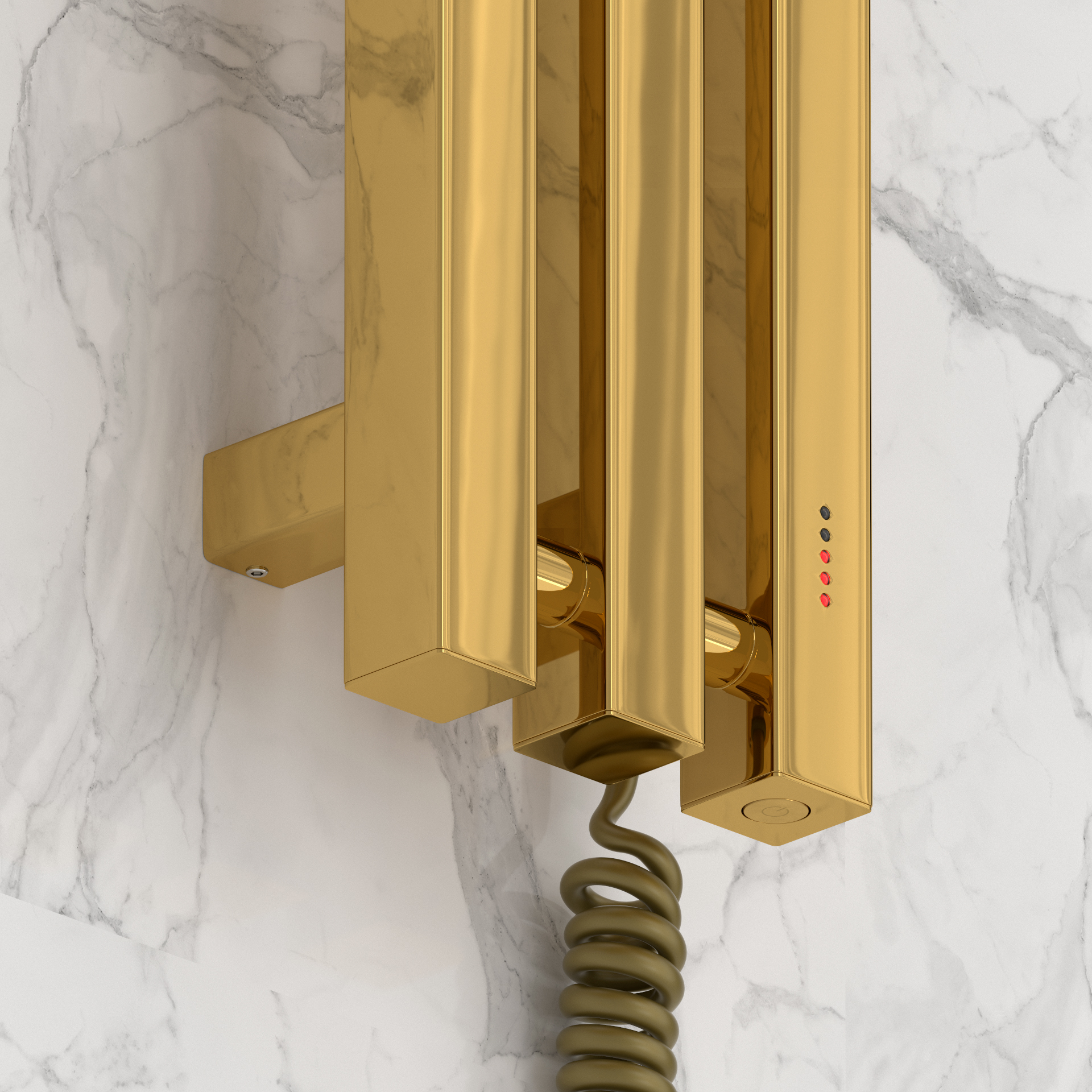 Электрические полотенцесушители Сунержа DESIGN ЭПС "ВЕРДИКТ 4.0" 1200х100 правый (Золото)