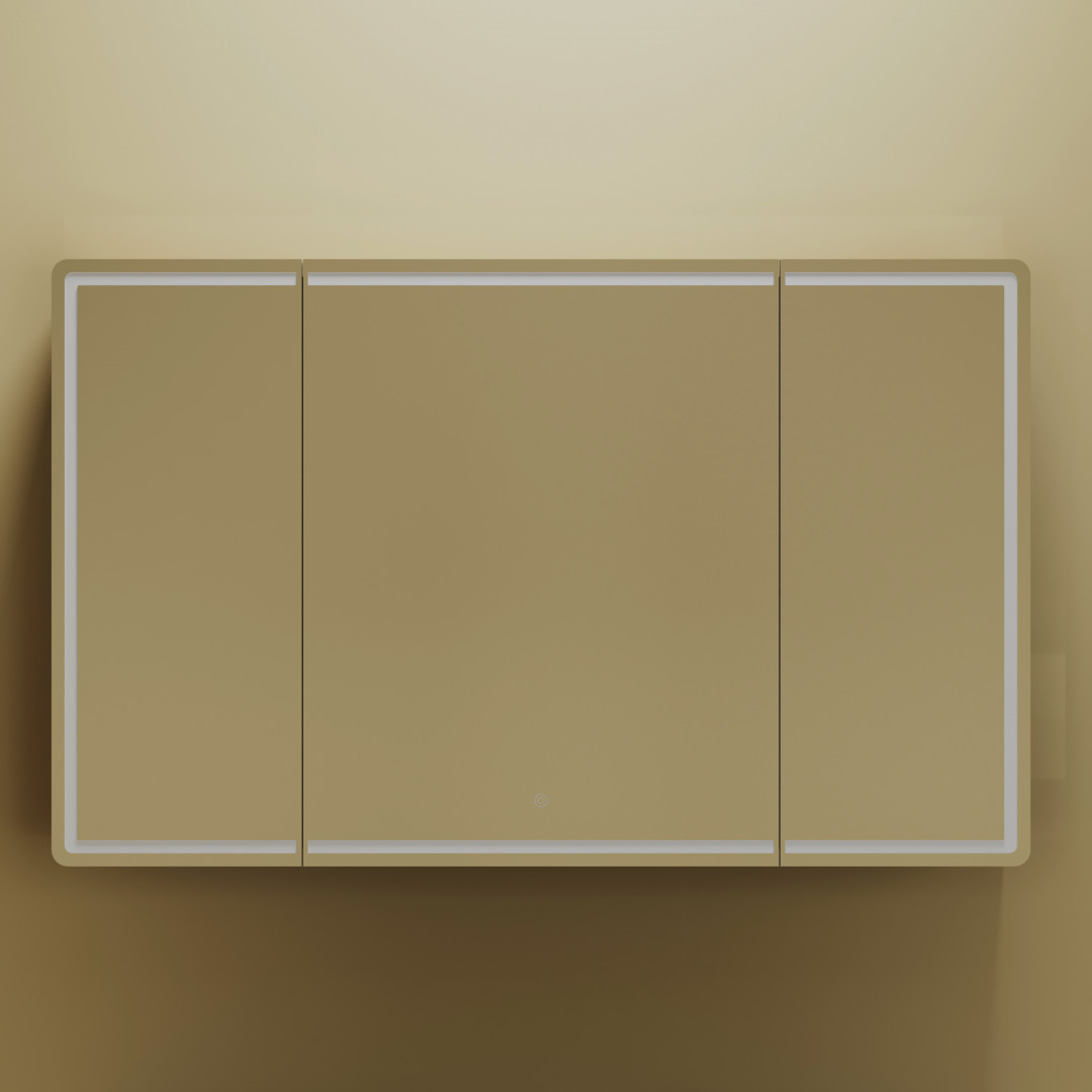 Зеркальный шкаф Sancos Блик (Mirror) MI120ECH 120x75 с подсветкой, дуб чарльстон