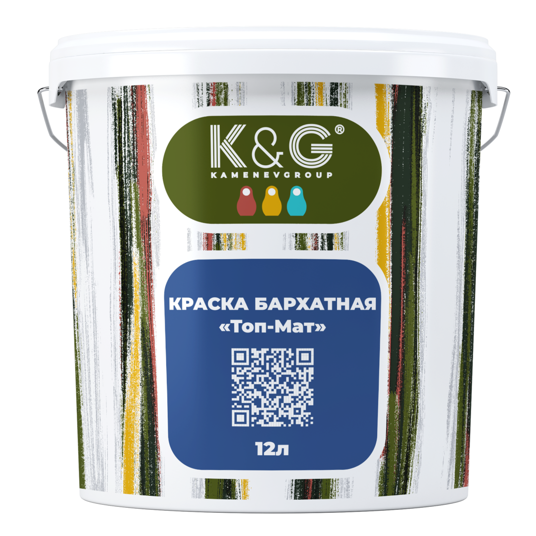 Краска Kamenevgroup Бархатная "Топ-Мат" 1л