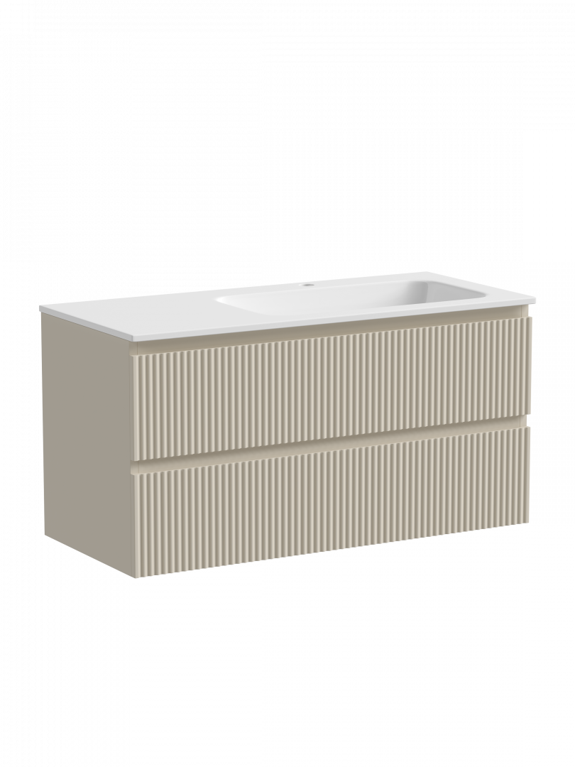 Тумба под раковину Sancos Сноб Р (Snob R) SNR100RCE 100x45x50 бежевый матовый (beige soft)