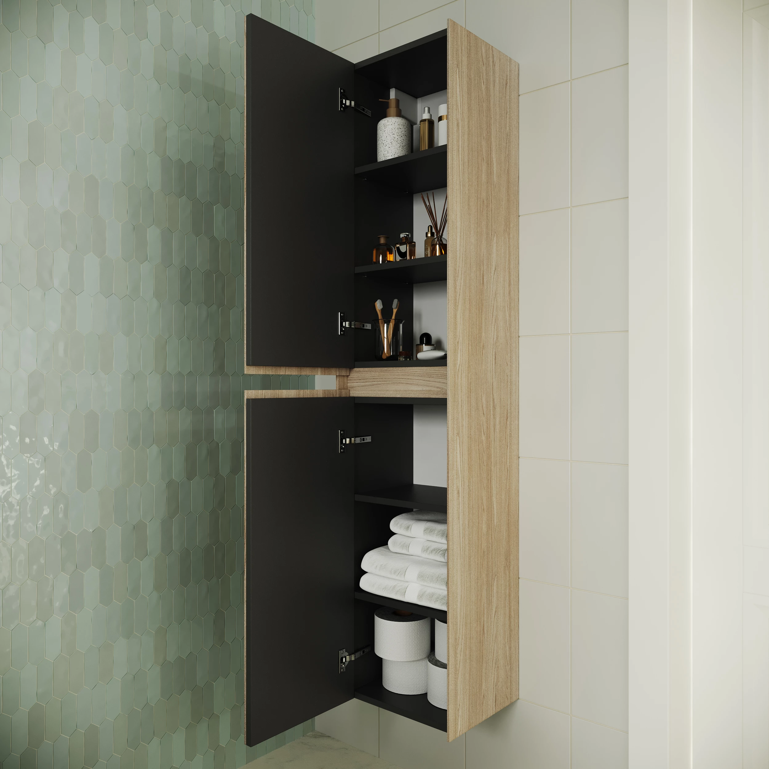 Шкаф-пенал Sancos Сто (Cento) PCN35KE 35x30x160 doha soft