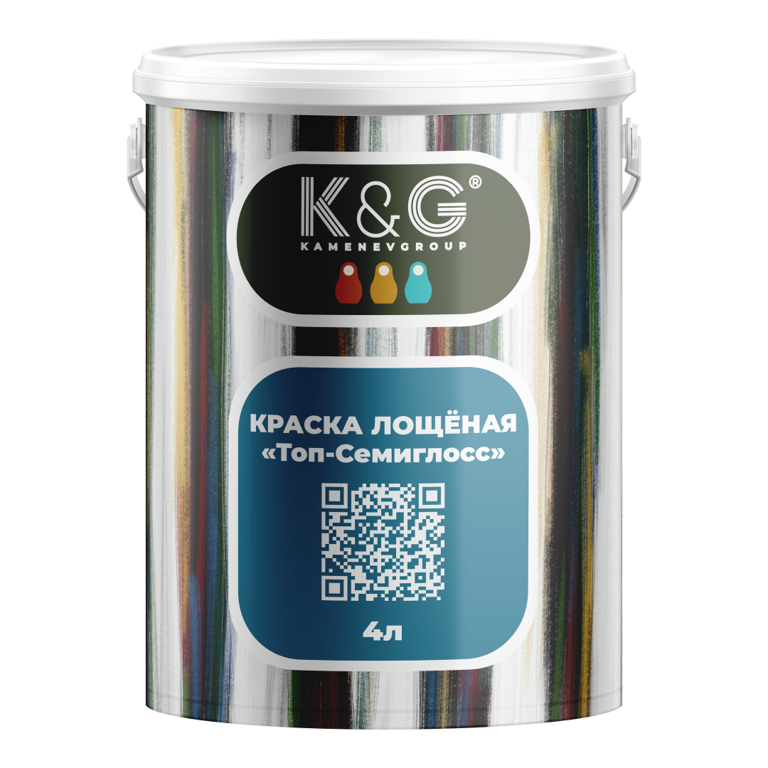 Краска Kamenevgroup Лощеная "Топ-Семиглосс" 1л