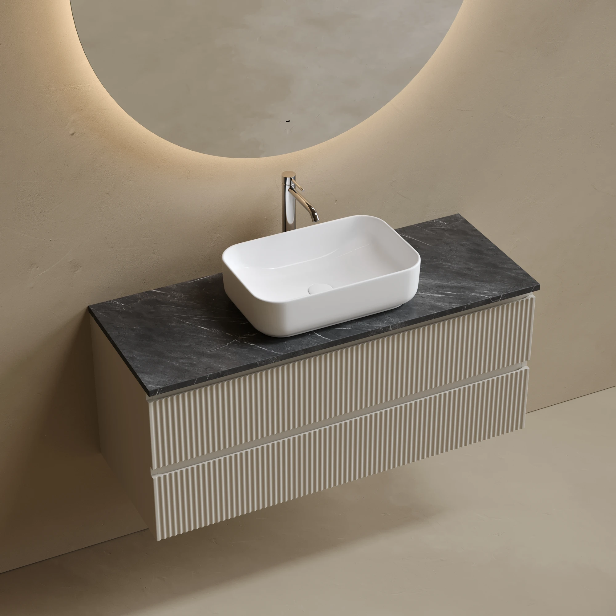Тумба под столешницу Sancos Сноб Р (Snob R) SNR120CE 120x45x50 белый матовый (bianco)