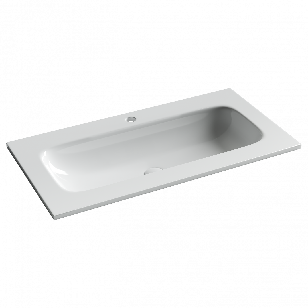 Раковина-столешница Ceramicanova Грация (Grace) CN7019 90x14x46 белый глянцевый