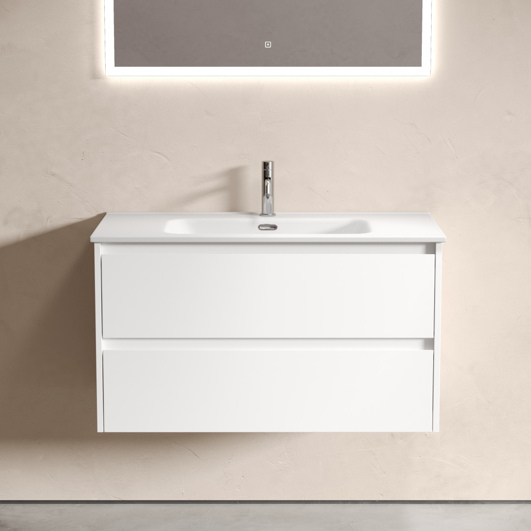 Тумба под раковину Sancos Либра (Libra) LB90W 90x45x50 белый глянцевый
