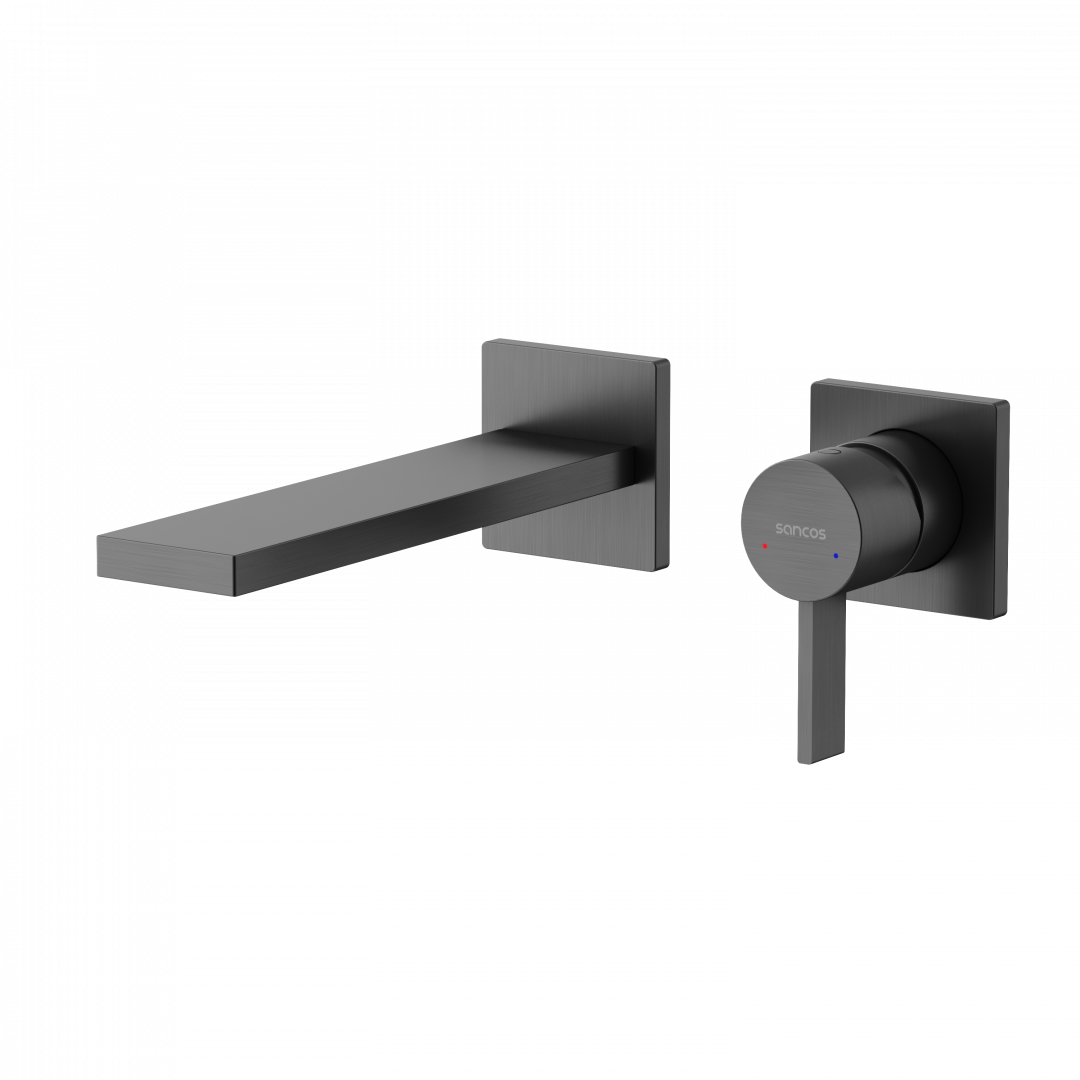 Смеситель для раковины Sancos Линн (Linn) SC9021GG вороненая сталь