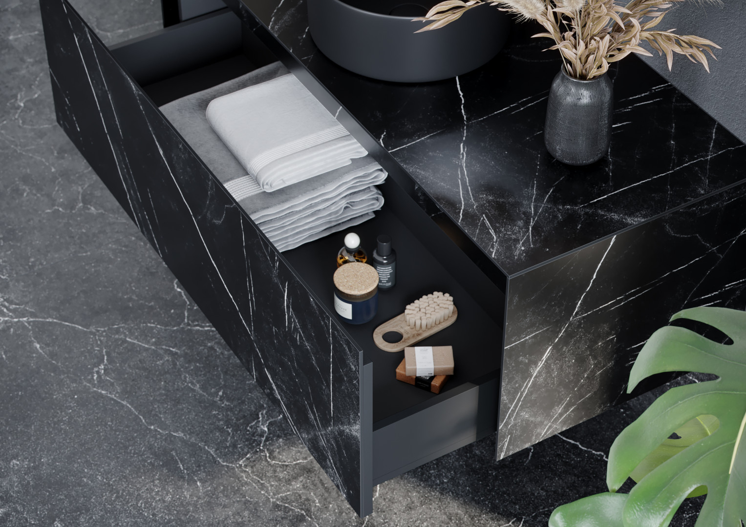 Тумба под раковину Sancos Мрамор (Stone) ST120NM 120x50x40 белый - фото 6