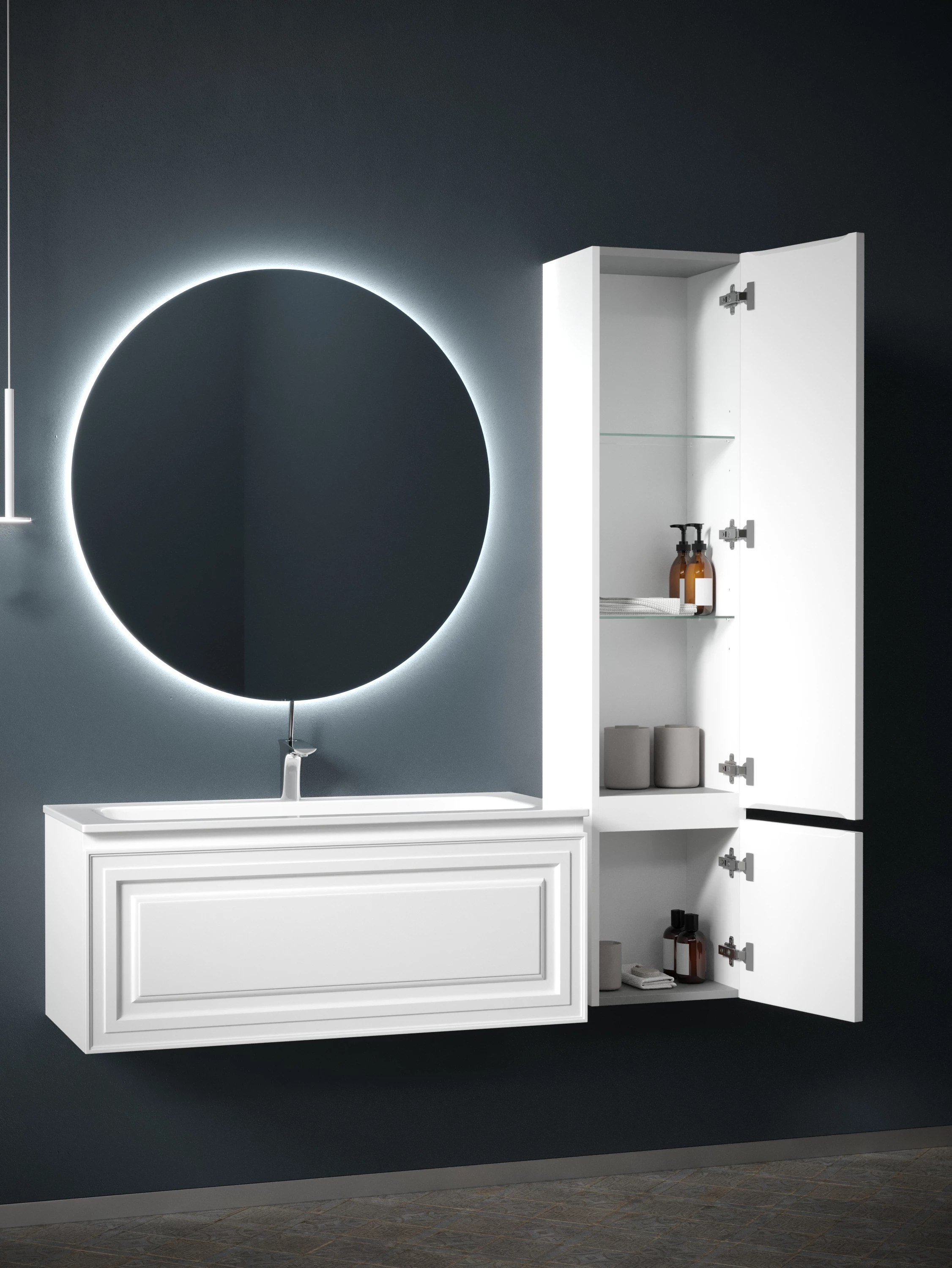 Шкаф-пенал Sancos Самая (Very) PVR35RW 35x30x160 белый матовый (bianco)