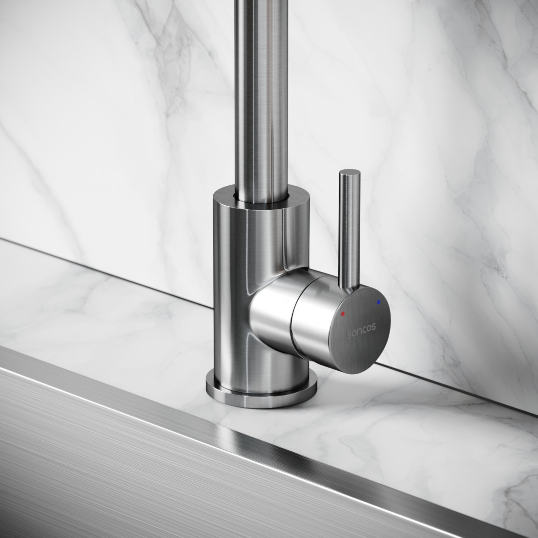 Смеситель для кухни Sancos Сталь (Stainless) SC12002SS нержавеющая сталь - фото 7