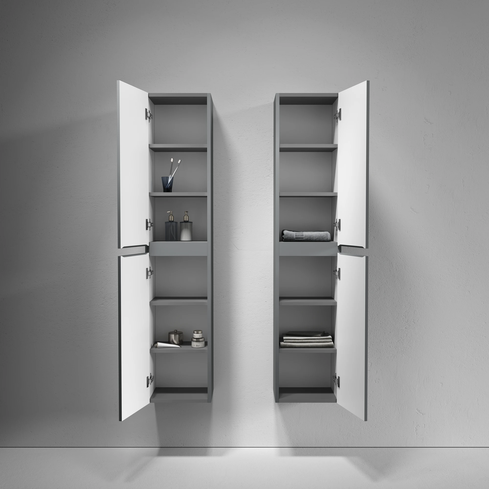 Шкаф-пенал Sancos Сноб Р (Snob R) PSNR35MDH 35x35x165 темный антрацит матовый - фото 6