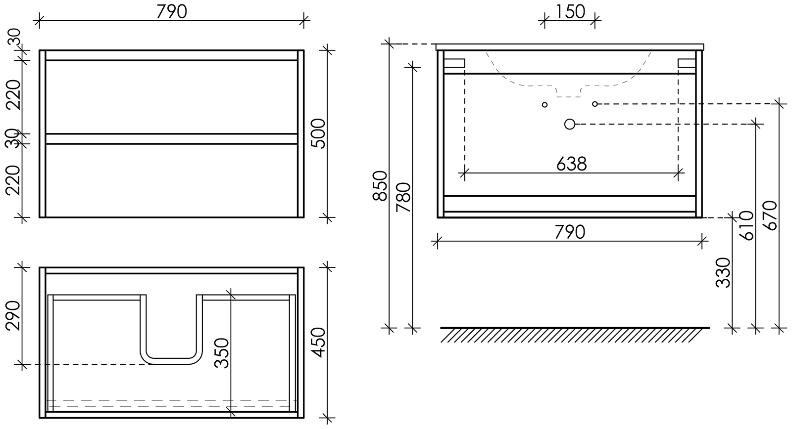Тумба под раковину Sancos Либра (Libra) LB80W 80x45x50 белый глянцевый - фото 6