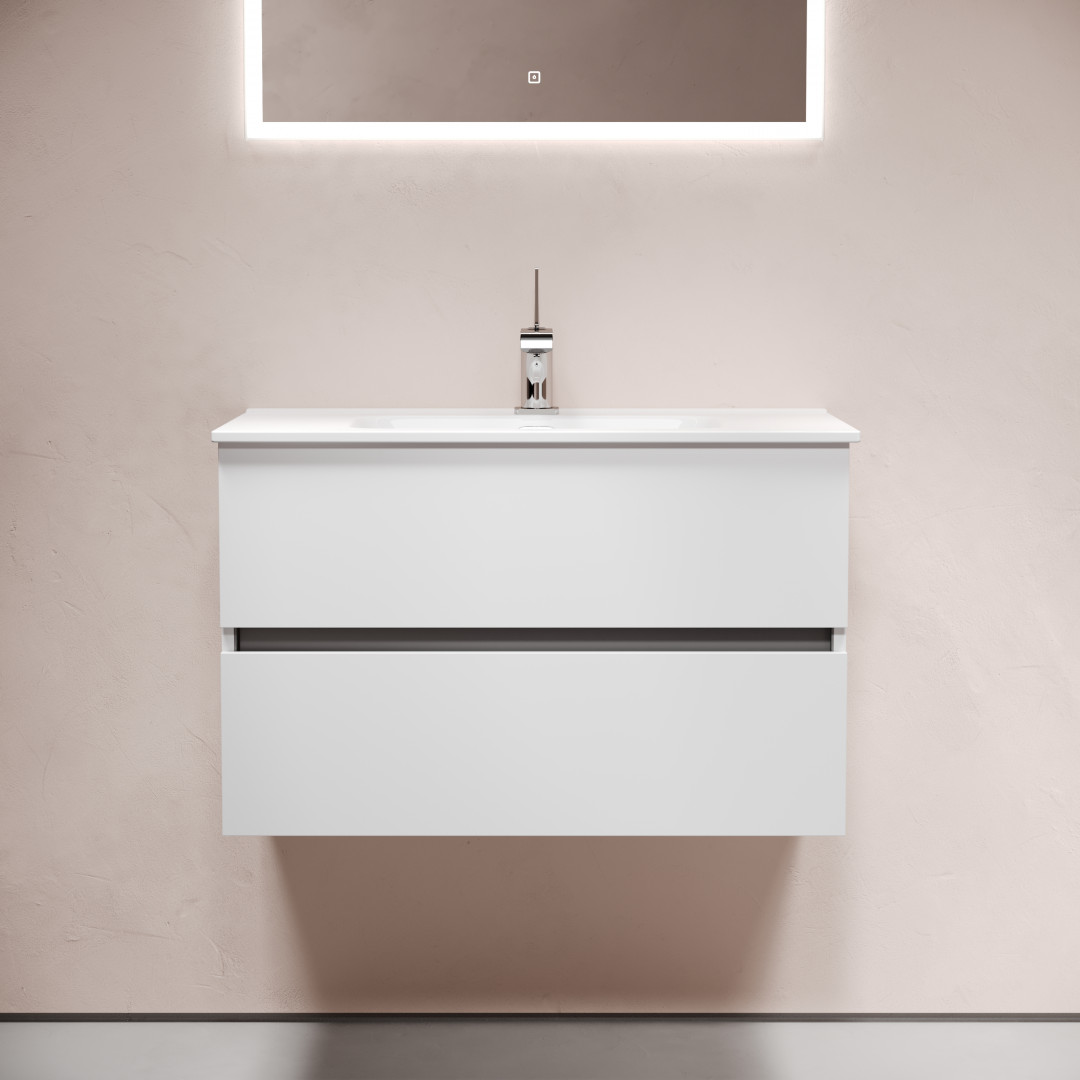 Тумба под раковину Sancos Урбан (Urban) UR80W 80x45x55 белый глянцевый