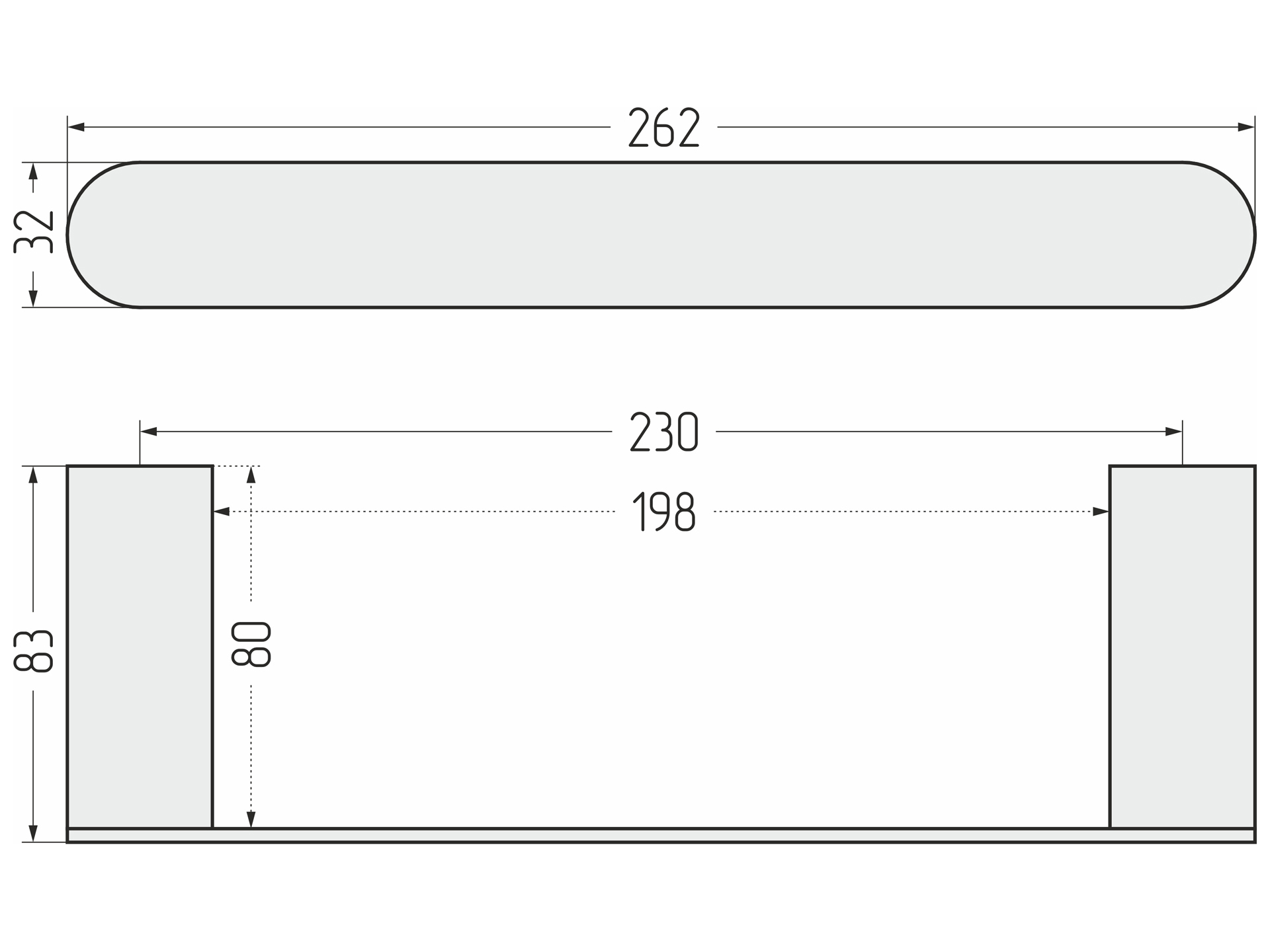 Аксессуары для ванной Сунержа DESIGN Полотенцедержатель ROUND L 260 (Матовый белый) - фото 6