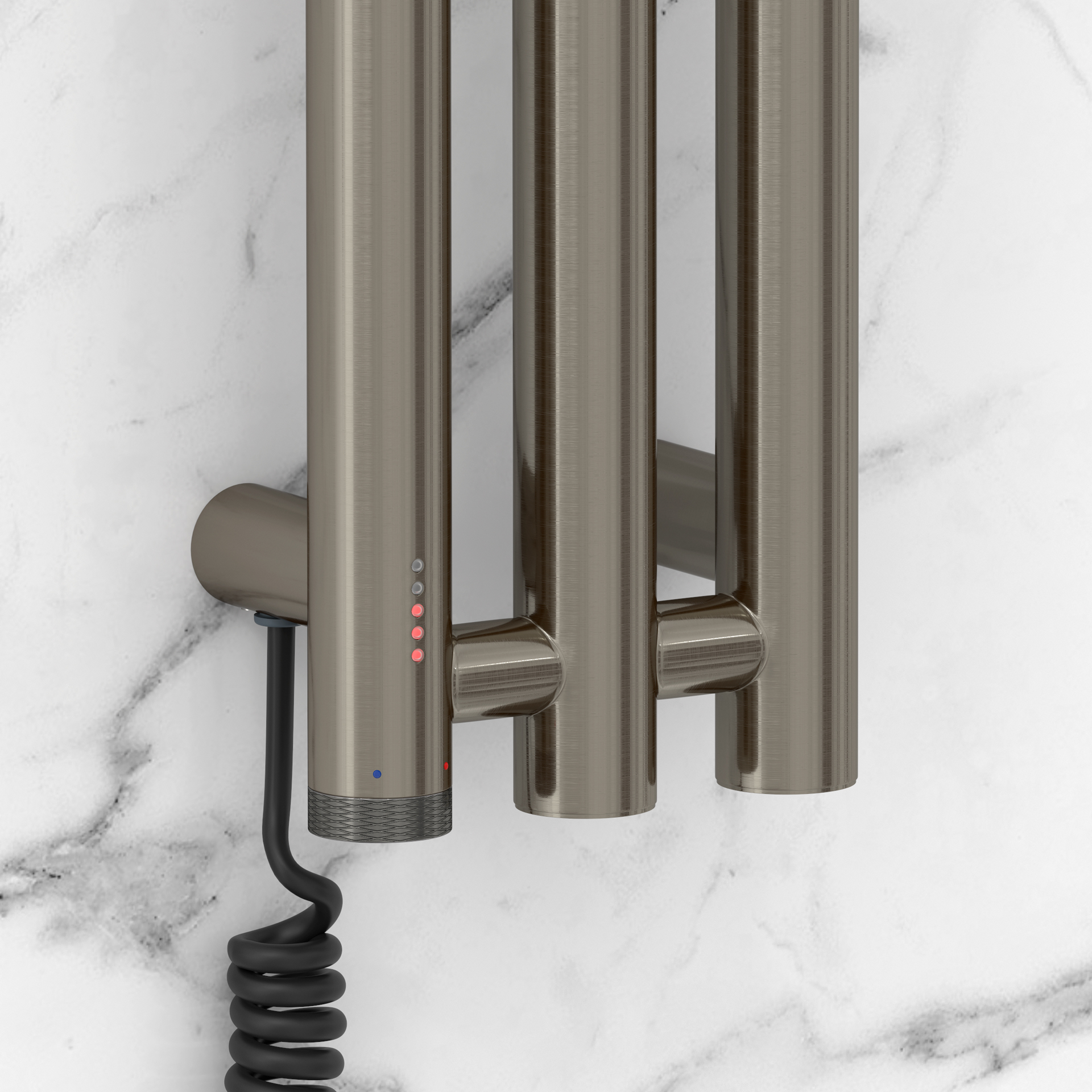 Электрические полотенцесушители Сунержа DESIGN ЭПС "ТЕРЦИЯ 4.0" 1200х106 левый (Стальной графит)