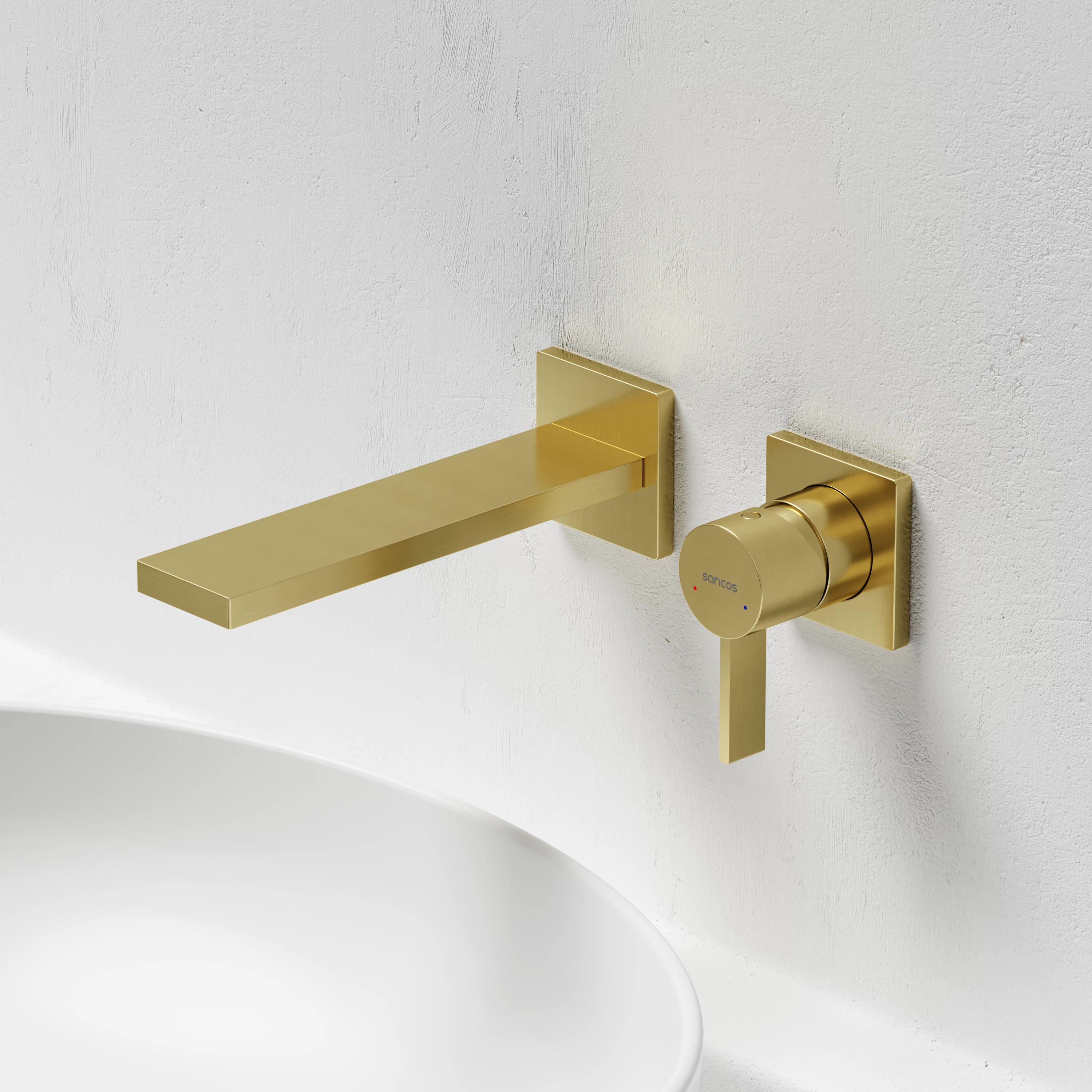 Смеситель для раковины Sancos Линн (Linn) SC9021BG брашированное золото