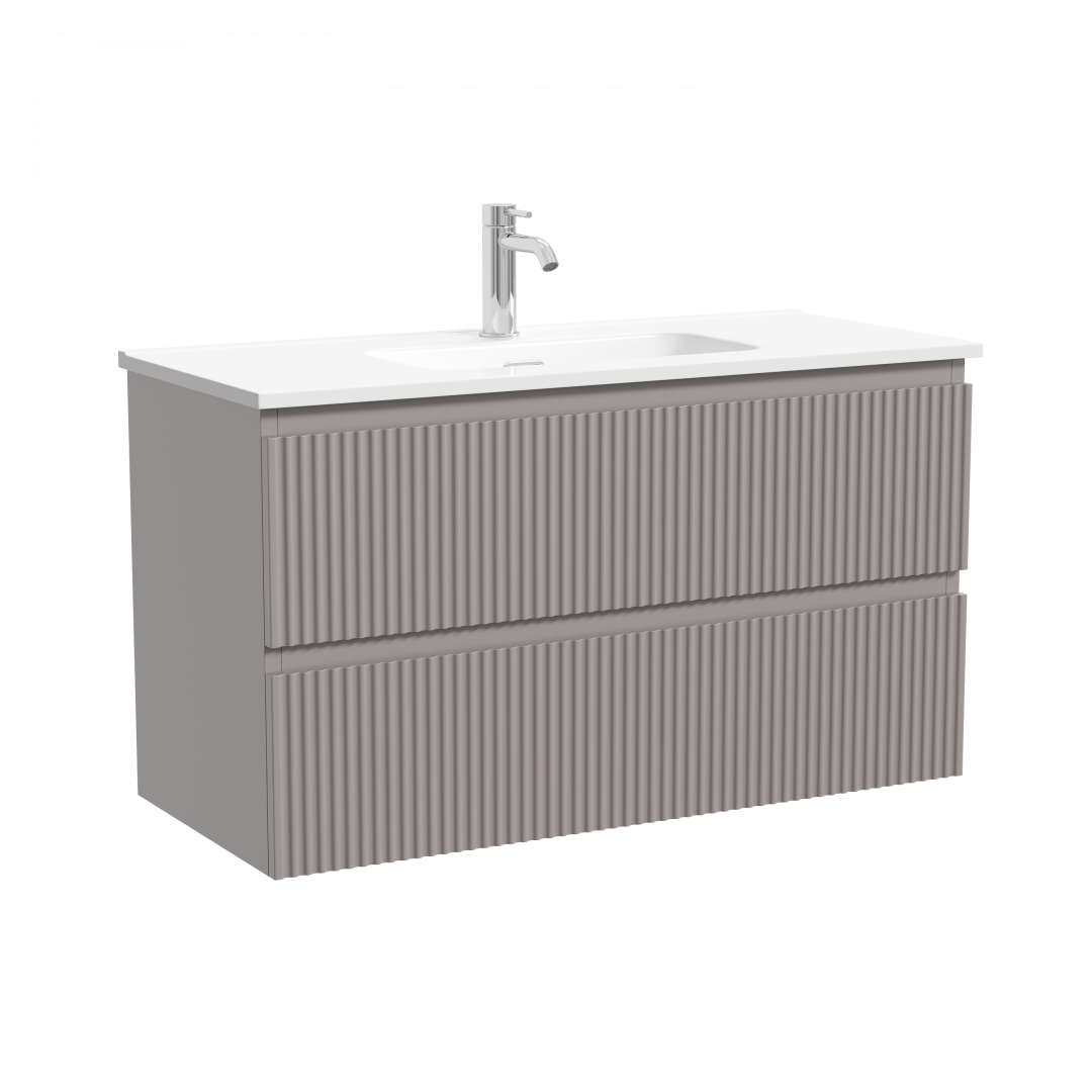 Тумба под раковину Sancos Сноб Р 390 (Snob R 390) SNR90/39SM 90x40x50 пыльная роза (doha soft)