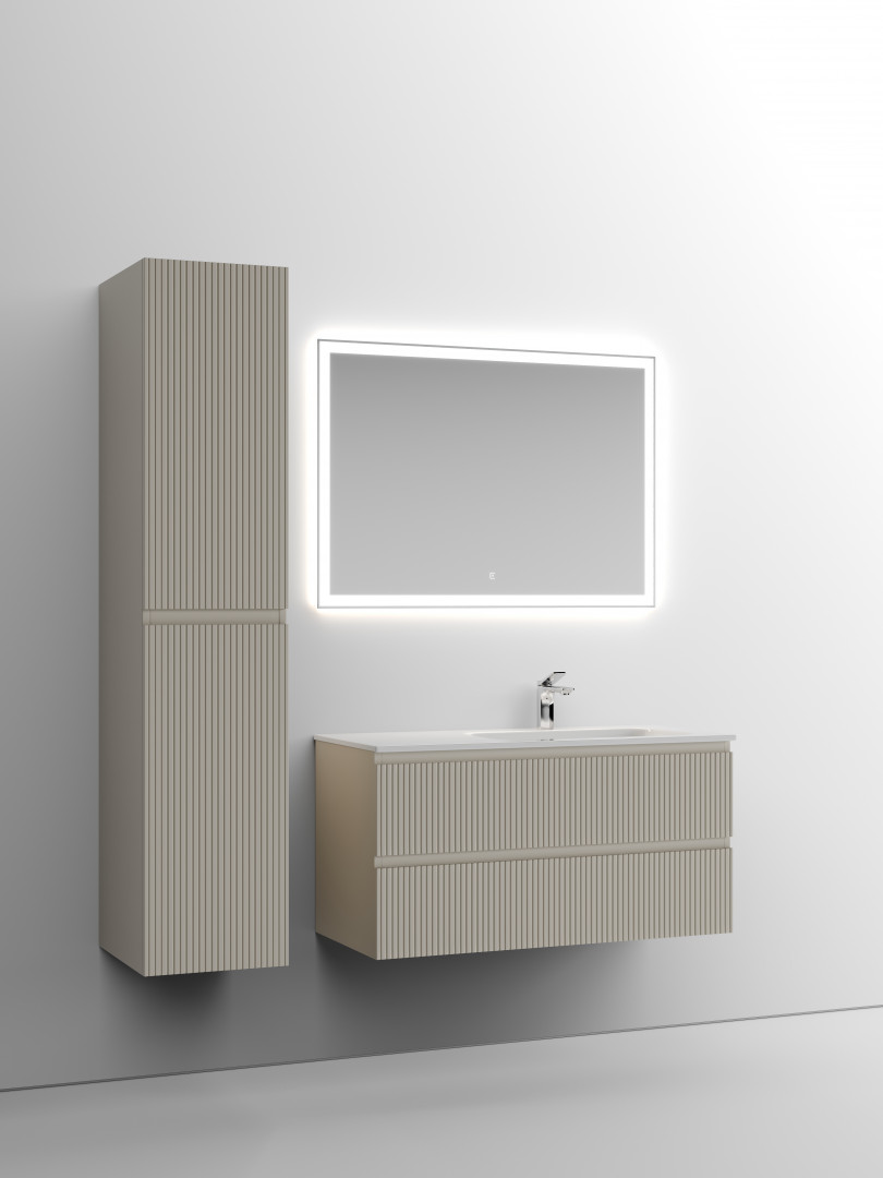 Тумба под раковину Sancos Сноб T (Snob T) SNT100RCE 100x45x50 бежевый матовый (beige soft)