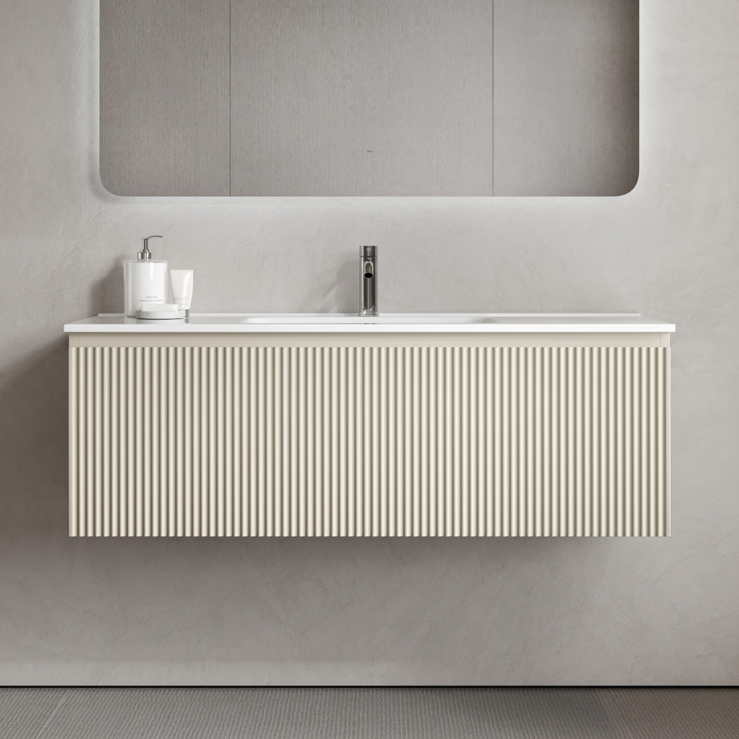 Тумба под раковину Sancos Сноб Р 1.0 (Snob R 1.0) SNR1.0120CE 120x45x40 бежевый матовый (beige soft)