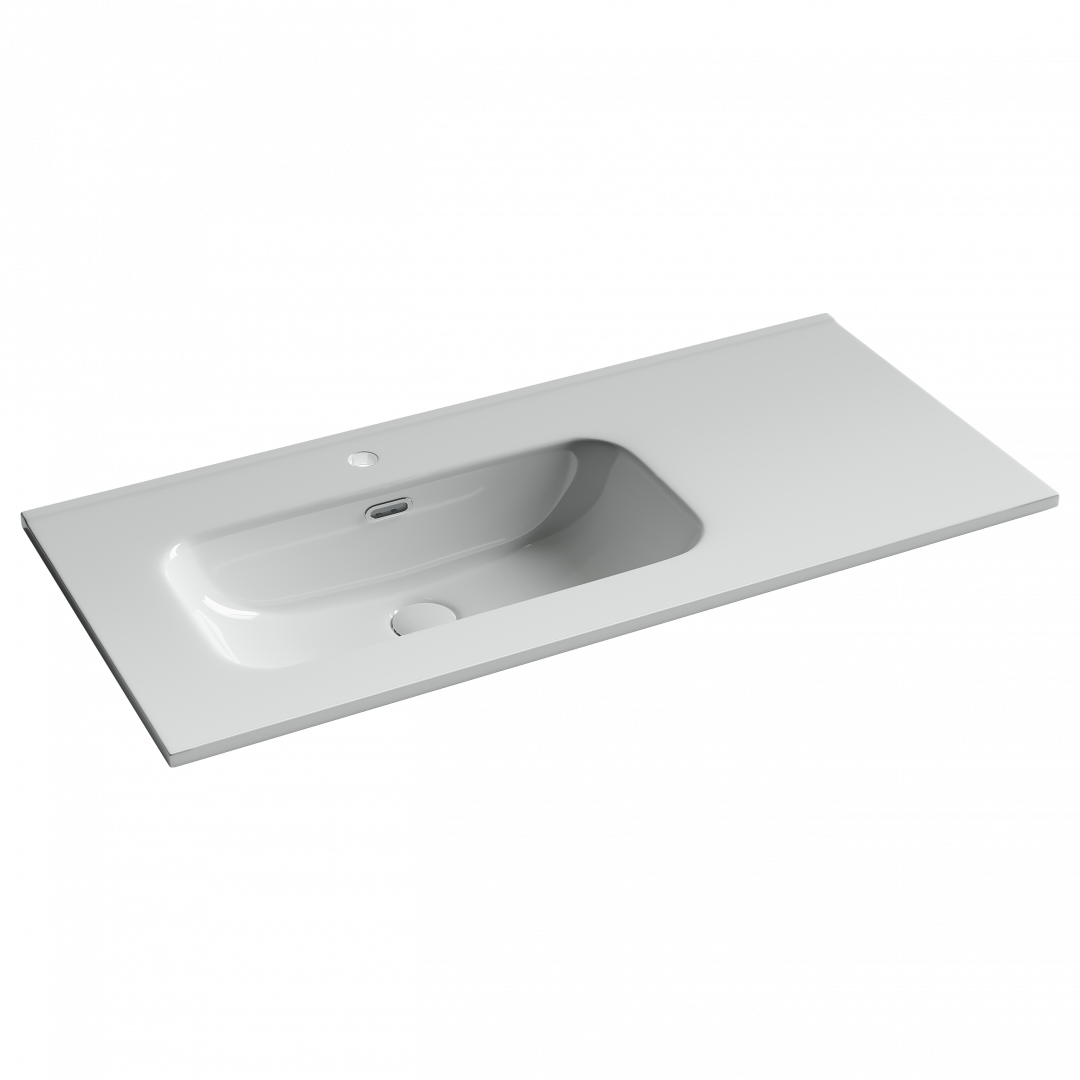 Раковина-столешница Ceramicanova Элемент (Element) CN7003L 100x47x18 белый глянцевый