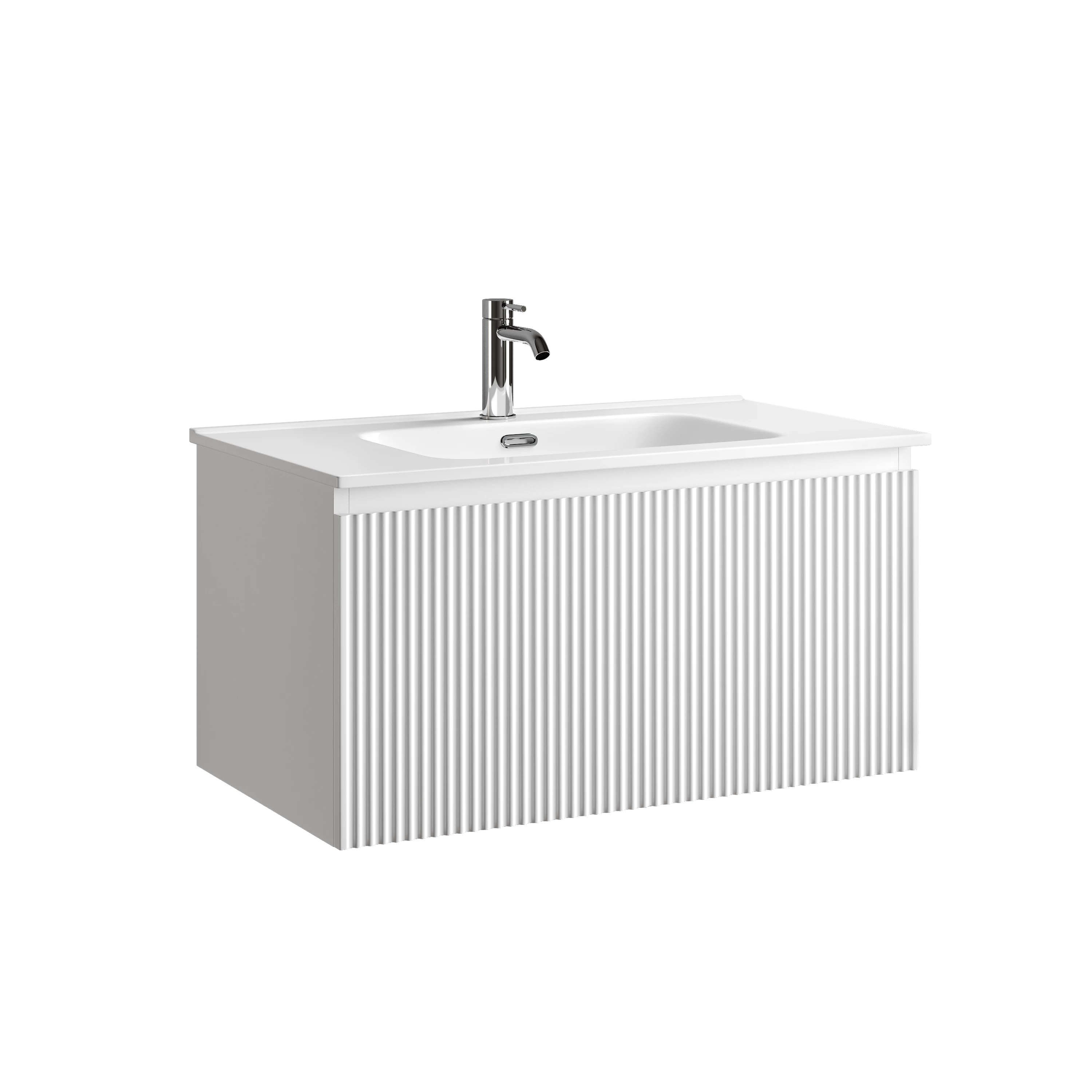 Тумба под раковину Sancos Сноб Р 1.0 (Snob R 1.0) SNR1.080W 80x45x40 белый матовый (bianco)