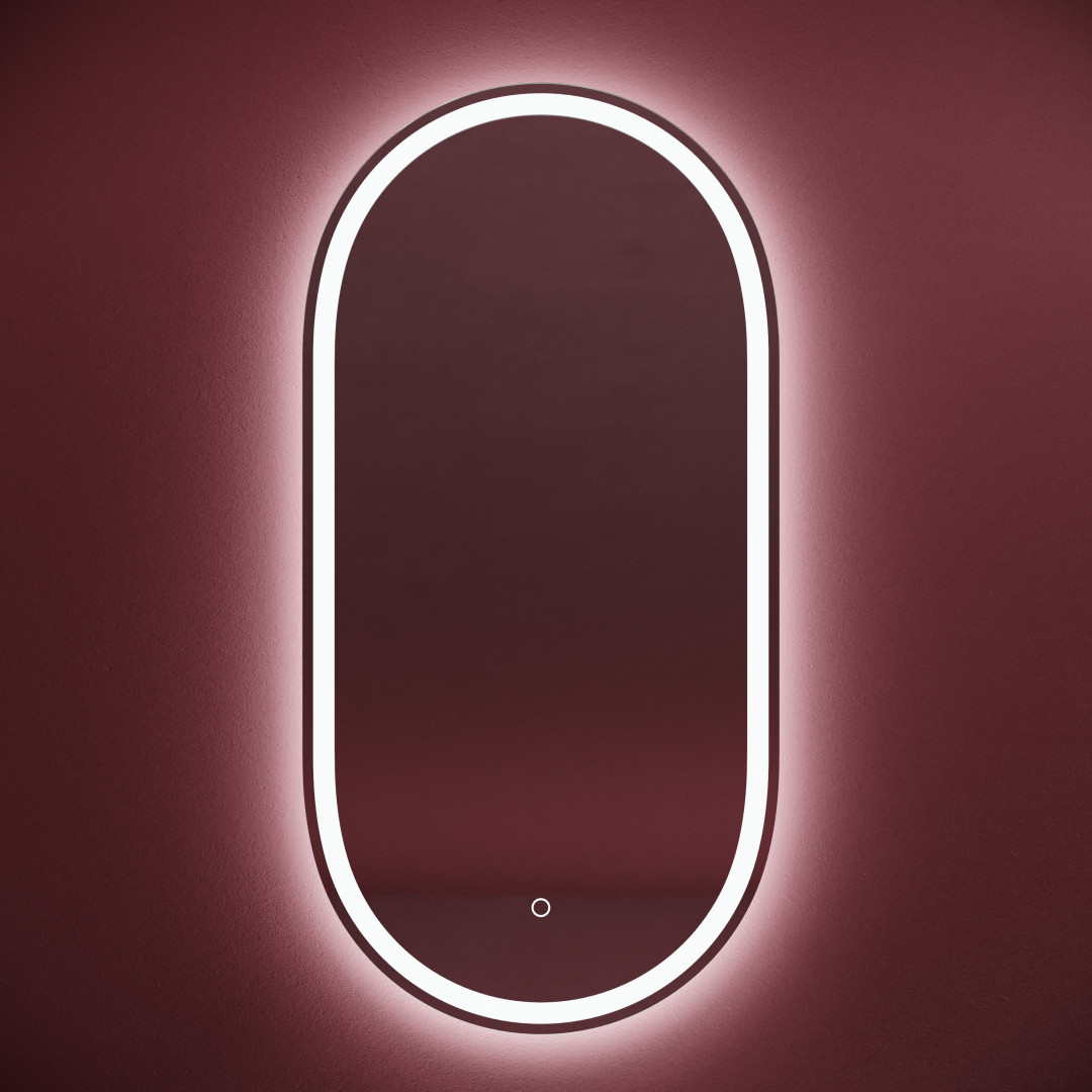 Зеркало Sancos Овал (Oval) OV45F 45x90 с подсветкой