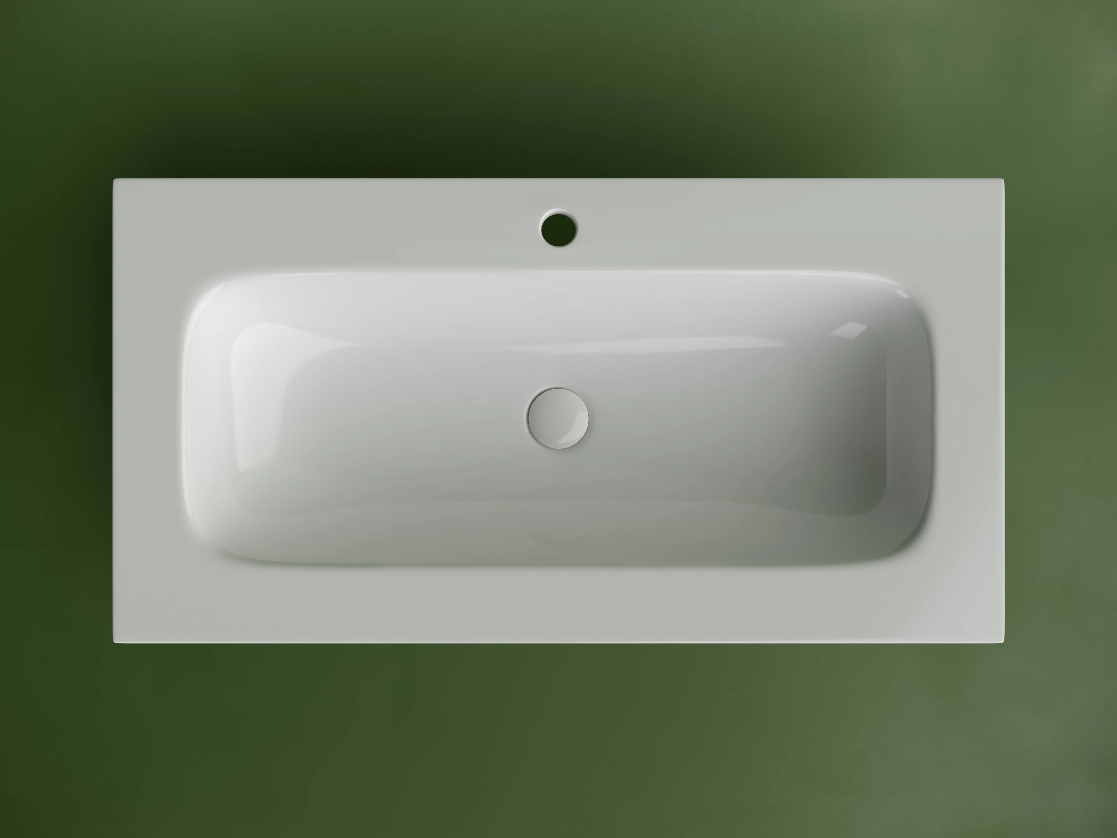 Раковина-столешница Ceramicanova Грация (Grace) CN7019 90x14x46 белый глянцевый