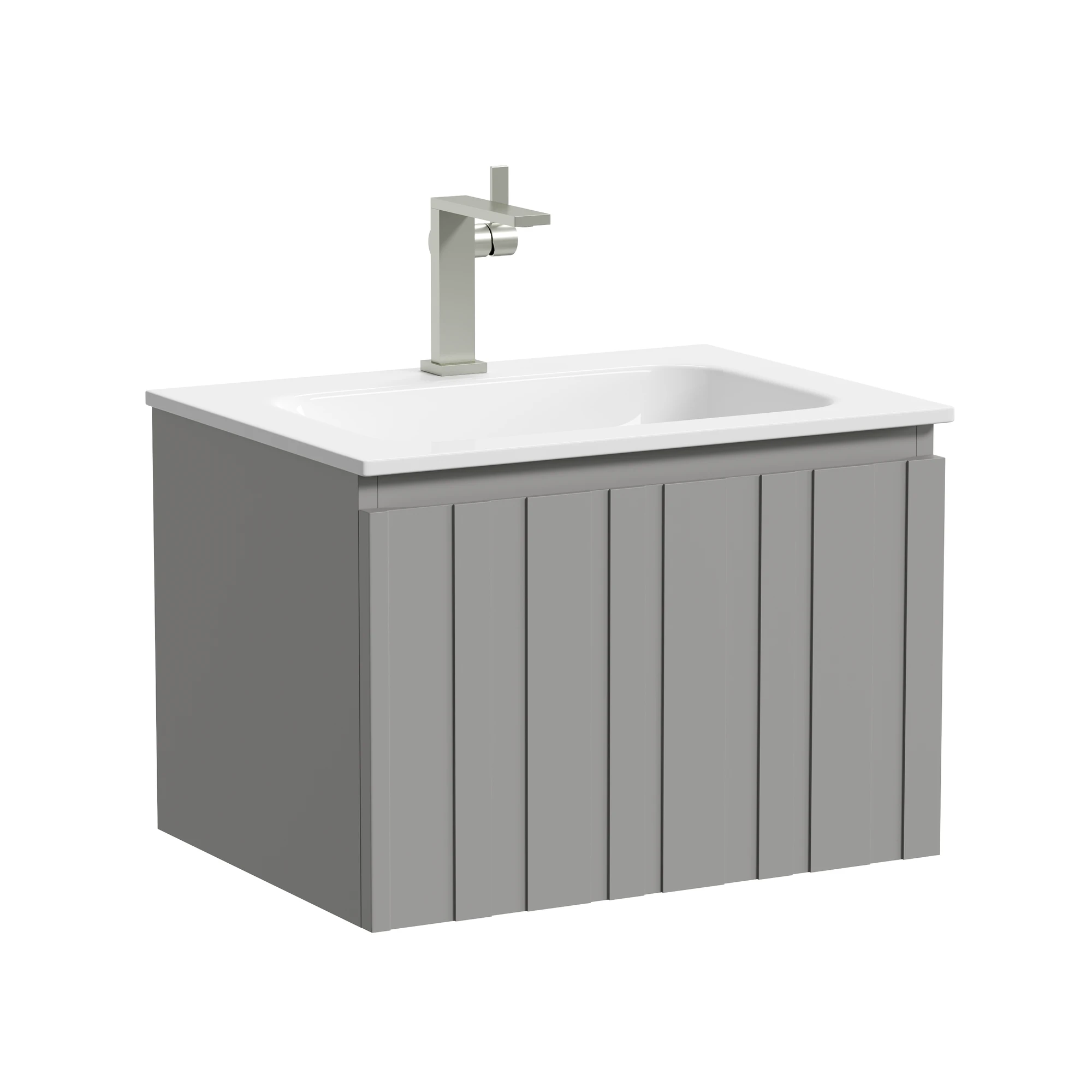 Тумба под раковину Sancos Ламель LM60WG 60x45x40 тёплый серый