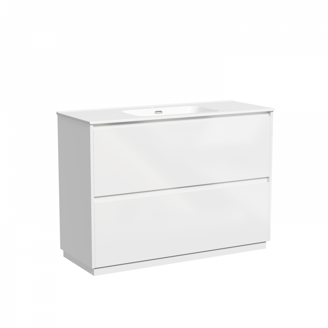 Тумба под раковину Sancos Либра напольная (Libra Floor) LB120F-1W 120x45x85 белый глянцевый