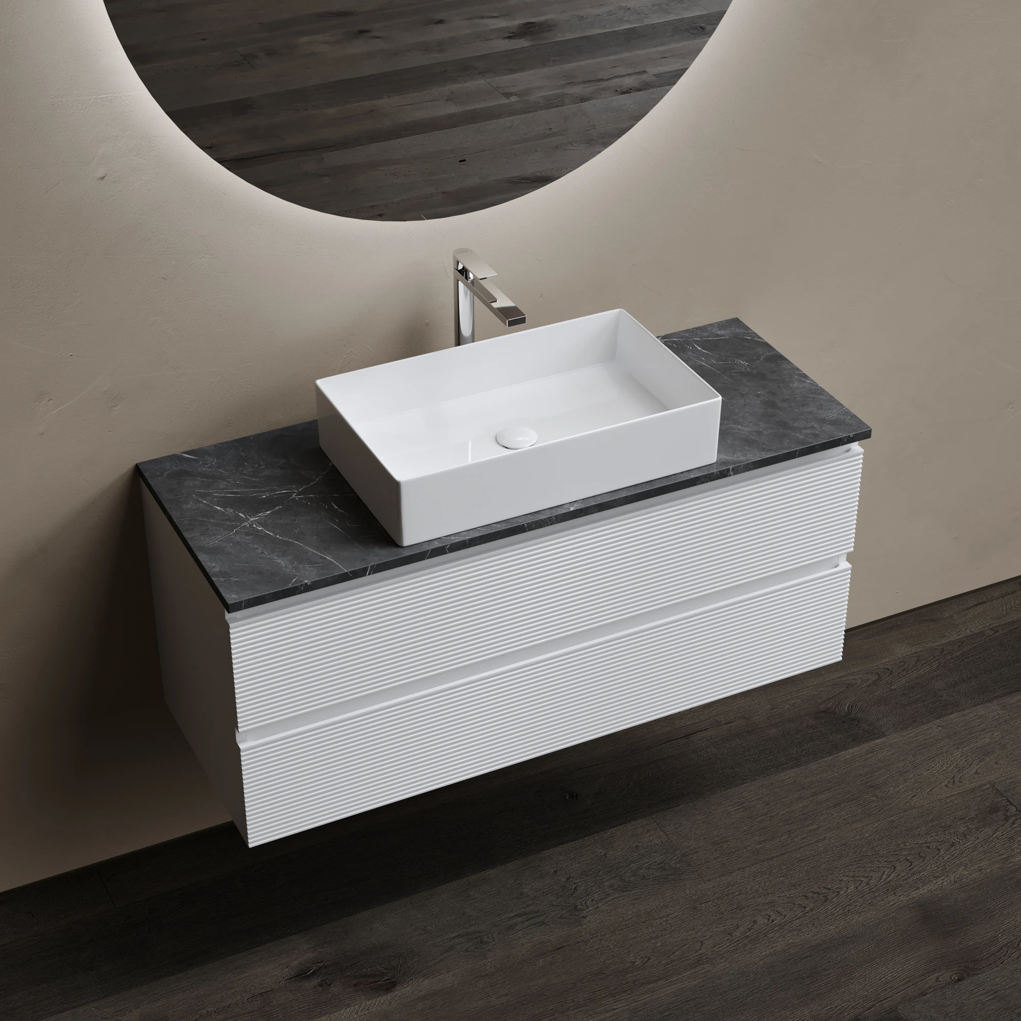 Тумба под столешницу Sancos Фолк (Folk) FL120W 120x45x50 белый матовый (bianco)