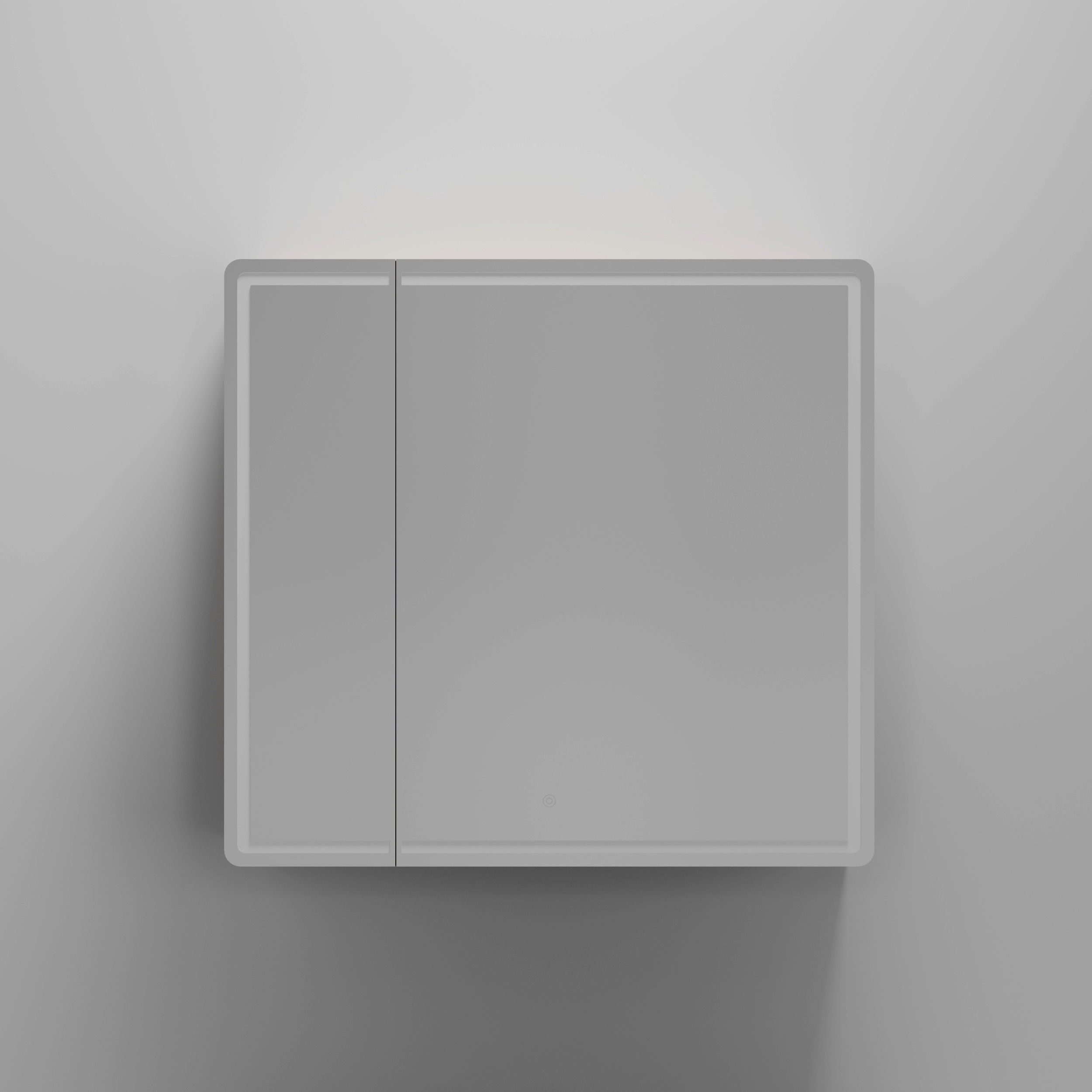 Зеркальный шкаф Sancos Блик (Mirror) MI80EG 80x75 с подсветкой, дуб галифакс натуральный