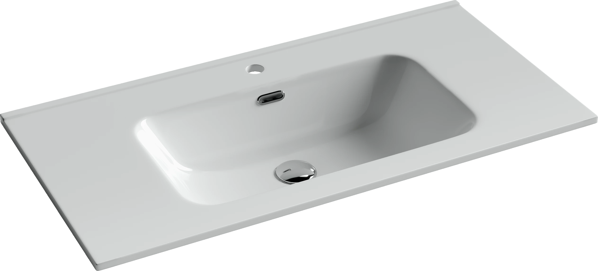 Раковина-столешница Ceramicanova Элемент (Element) CN7002 90x47x18 белый глянцевый