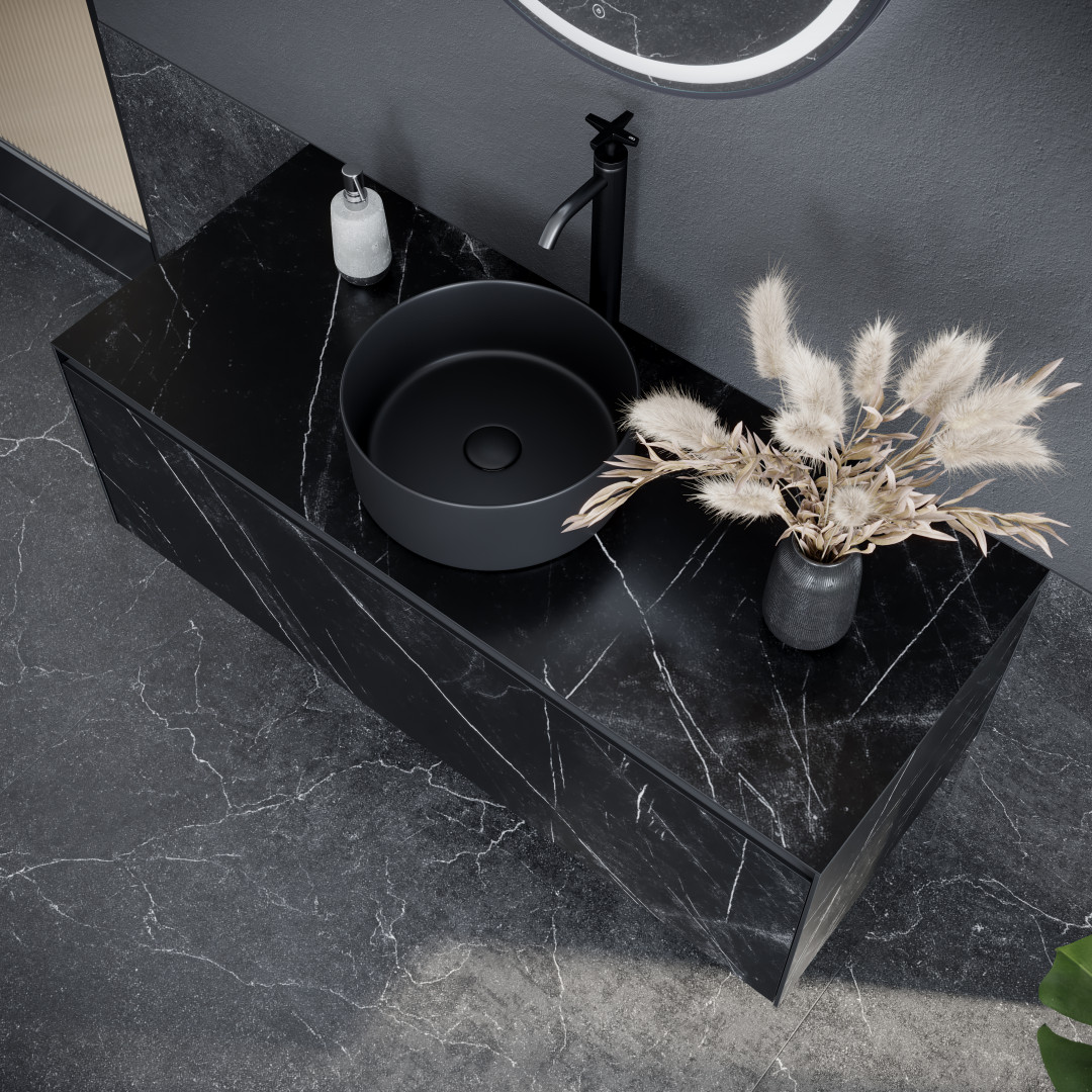 Тумба под раковину Sancos Мрамор (Stone) ST120NM 120x50x40 белый