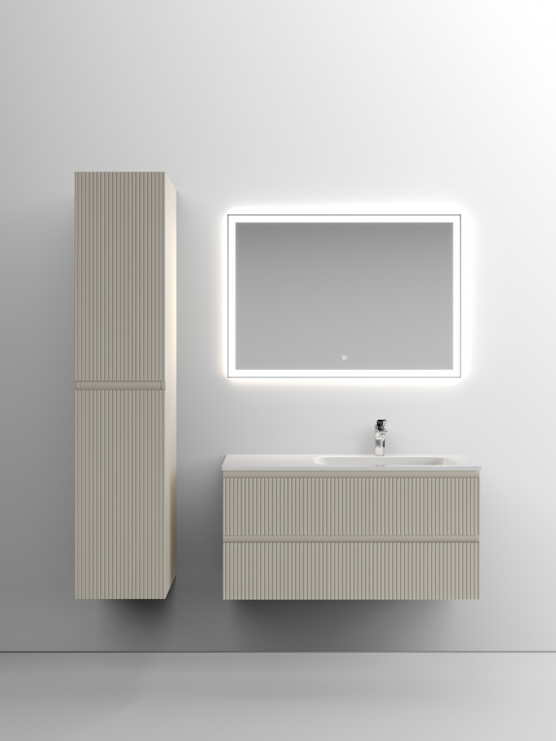 Тумба под раковину Sancos Сноб T (Snob T) SNT100RCE 100x45x50 бежевый матовый (beige soft)