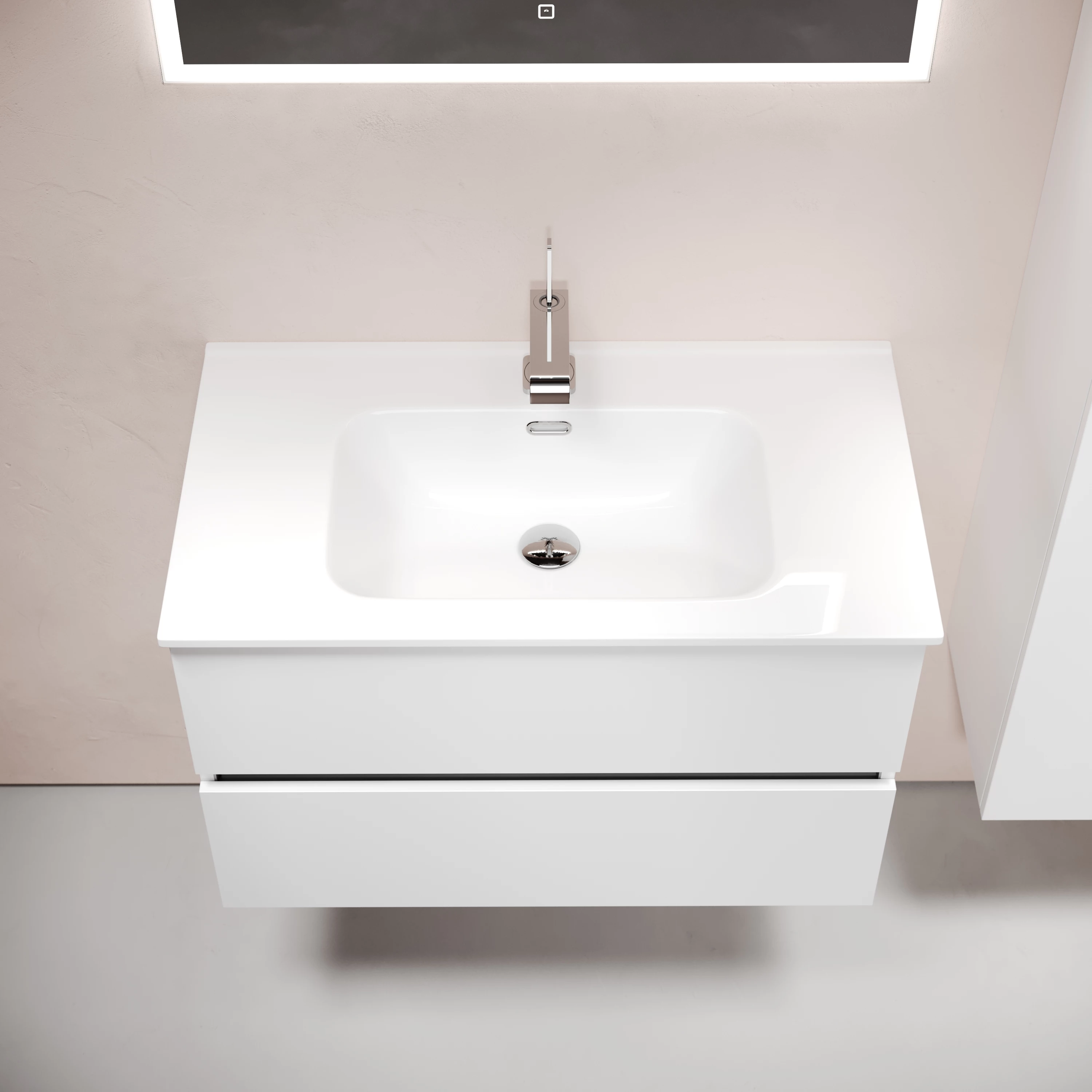 Тумба под раковину Sancos Урбан (Urban) UR80W 80x45x55 белый глянцевый - фото 5