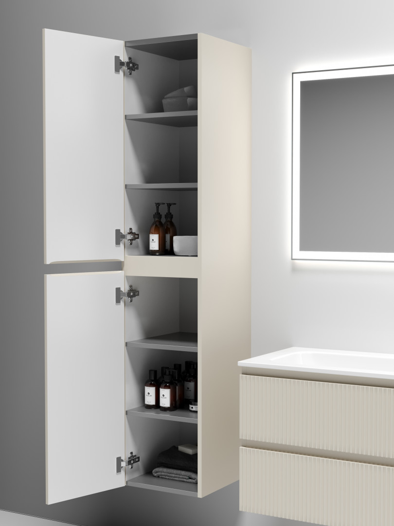Шкаф-пенал Sancos Сноб T (Snob T) PSNT35CE 35x35x165 бежевый матовый (beige soft)