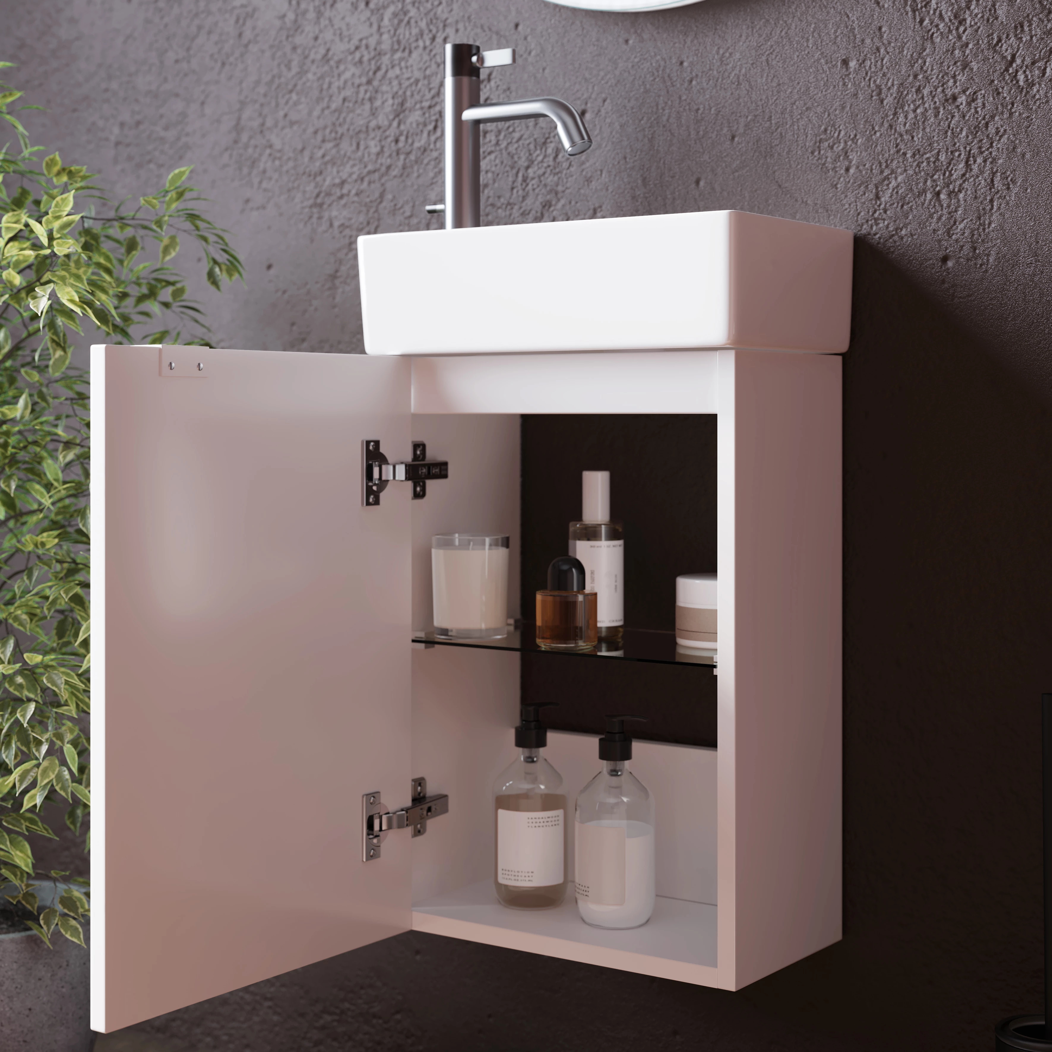 Тумба под раковину Sancos Мини (Mini) MN35WL 35x20x50 белый глянцевый - фото 5
