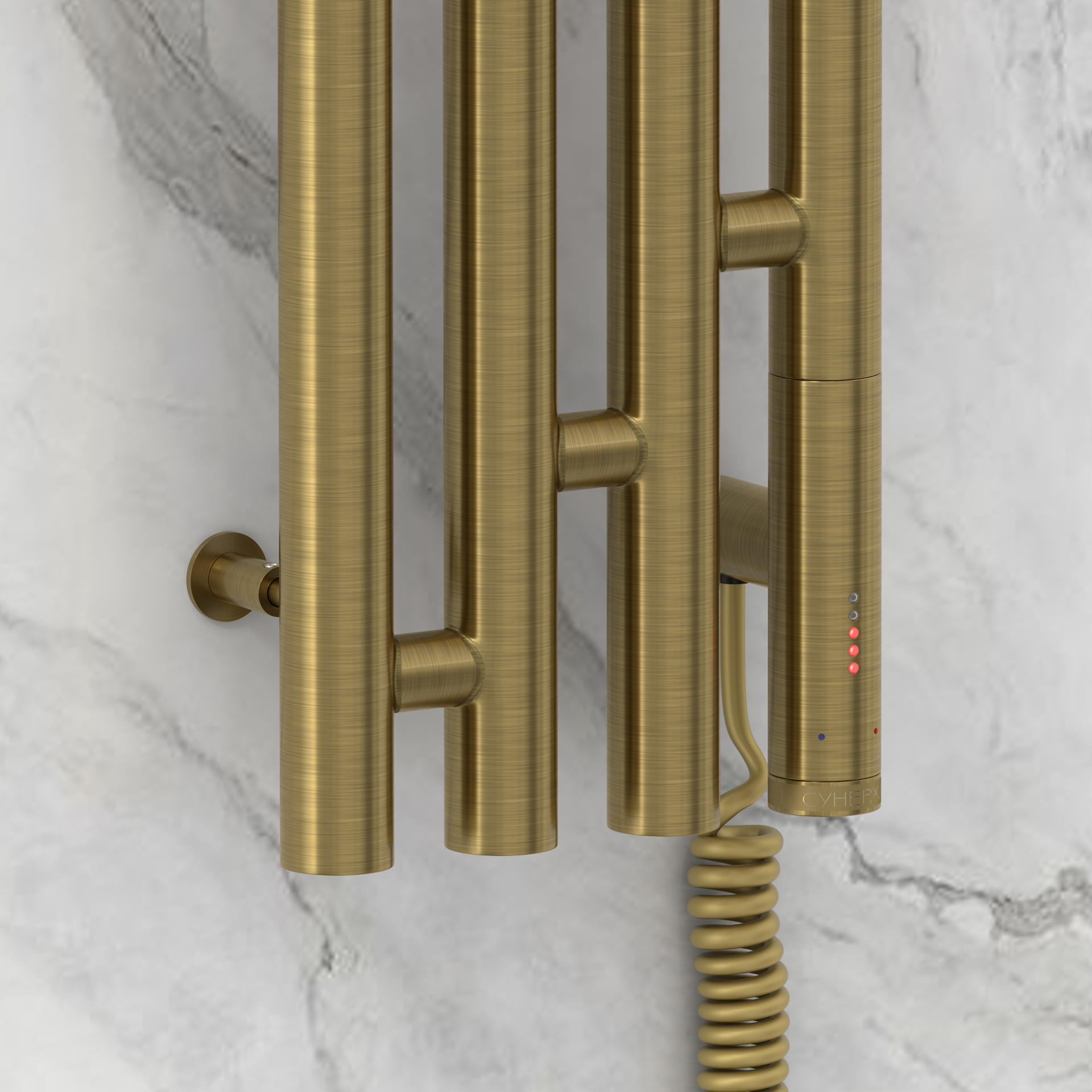 Электрические полотенцесушители Сунержа DESIGN РЭБ КАНТАТА 3.0 1500х159 правый (Состаренная латунь)