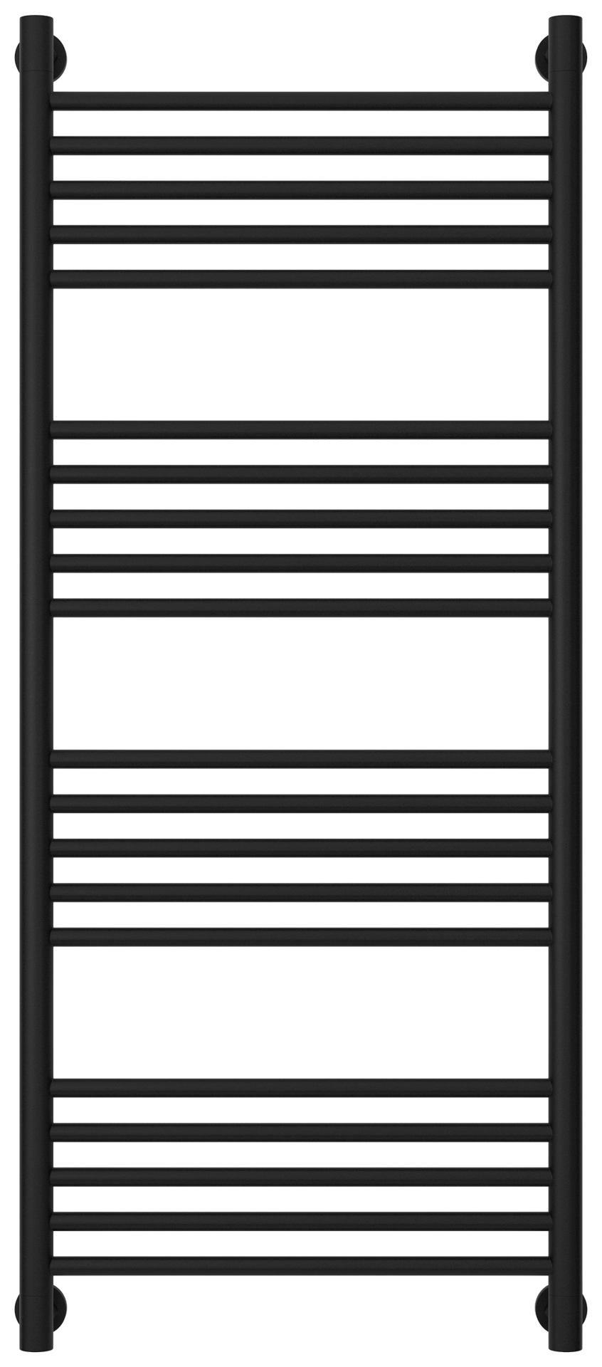 Водяные полотенцесушители Сунержа DESIGN ДР "Богема+" прямая 1200х500 (Матовый чёрный)