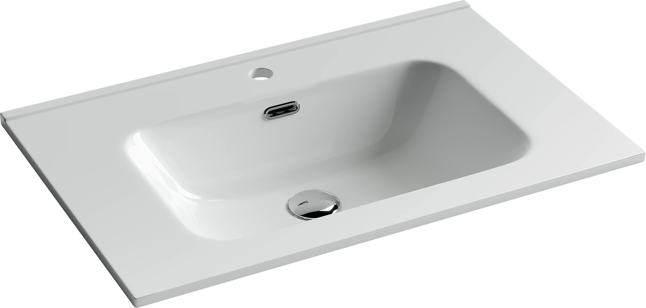 Раковина-столешница Ceramicanova Элемент (Element) CN7007 70x47x18 белый глянцевый