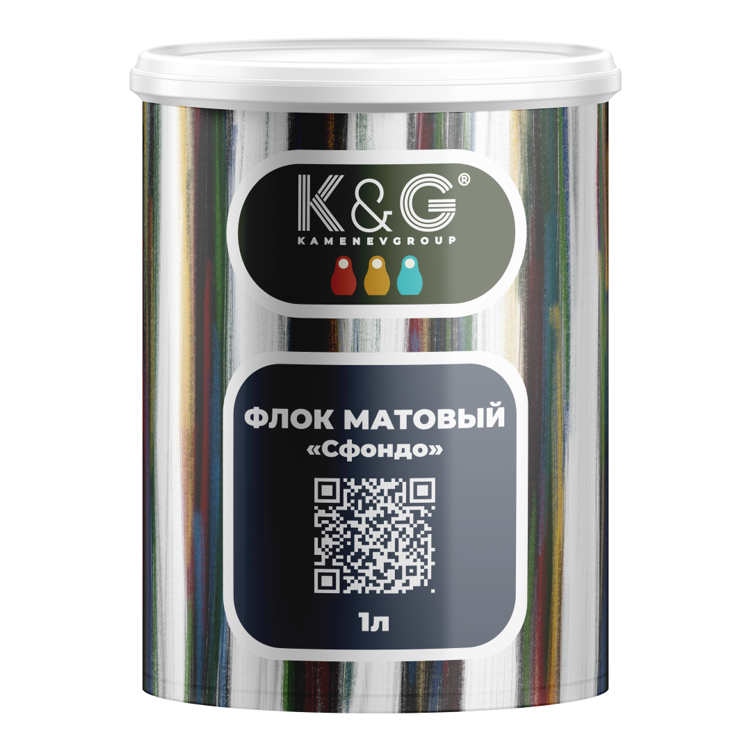 Краска Kamenevgroup Флок Матовый "Сфондо" 1л