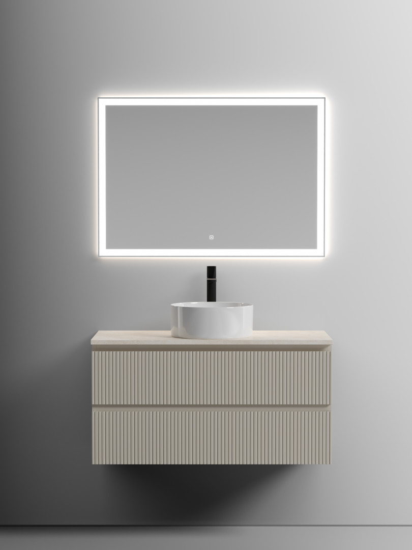 Столешница Sancos TT100A2X 100x46 с отверстием под смеситель, креман (kreman)