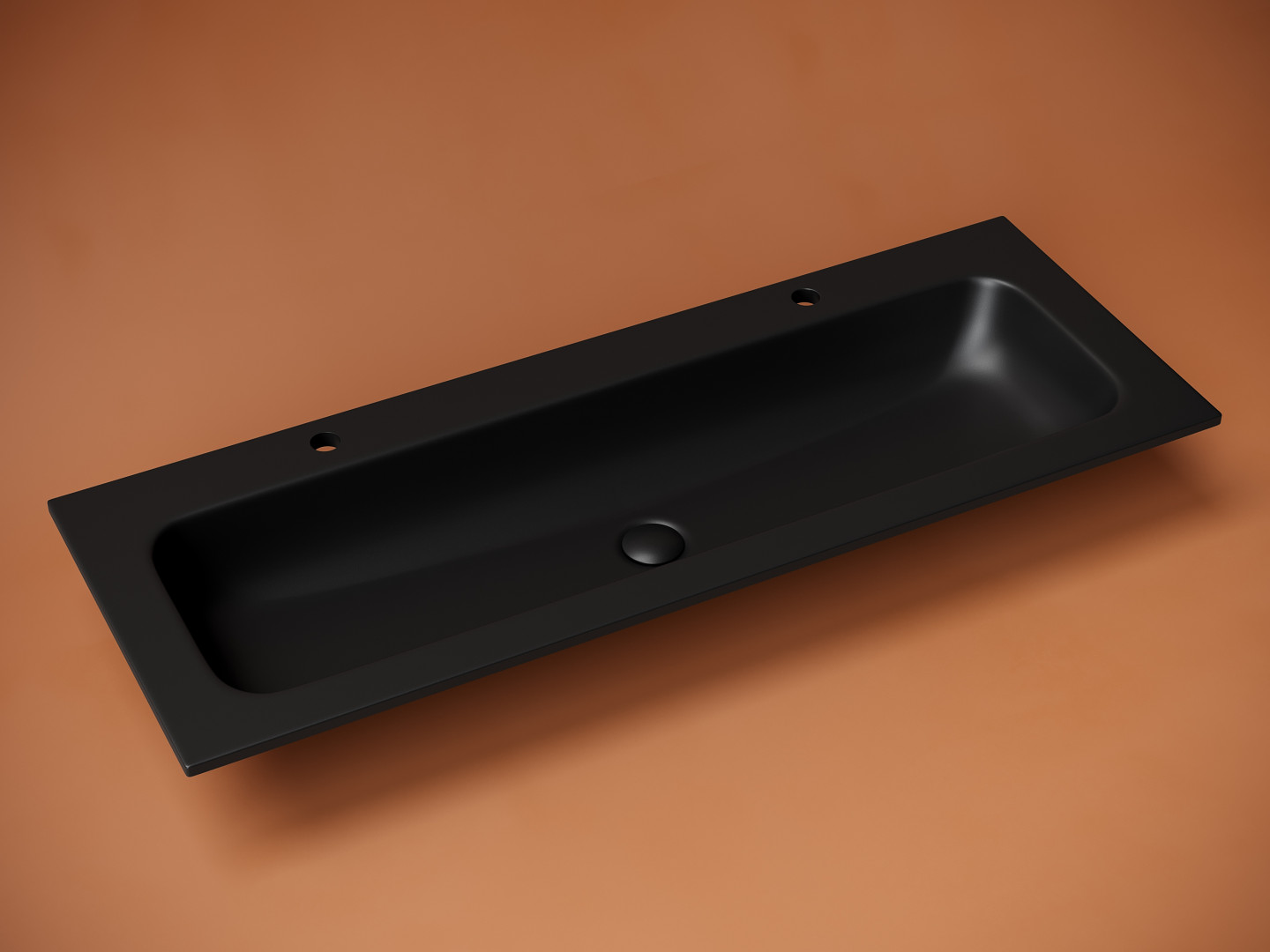 Раковина-столешница Ceramicanova Грация (Grace) CN7016MB 120x46x14 черный матовый