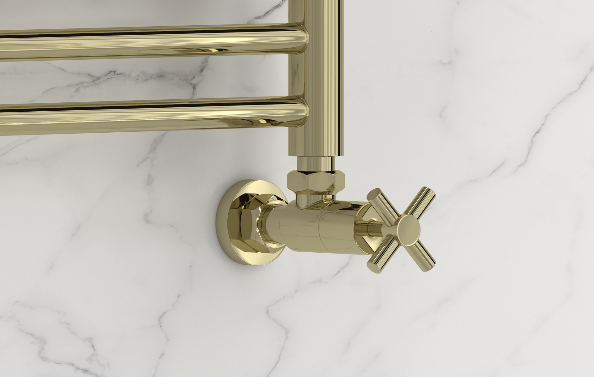 Комплектующие Сунержа DESIGN Вентиль угловой (крест) G 1/2" НР х G 3/4" НГ (Шампань)