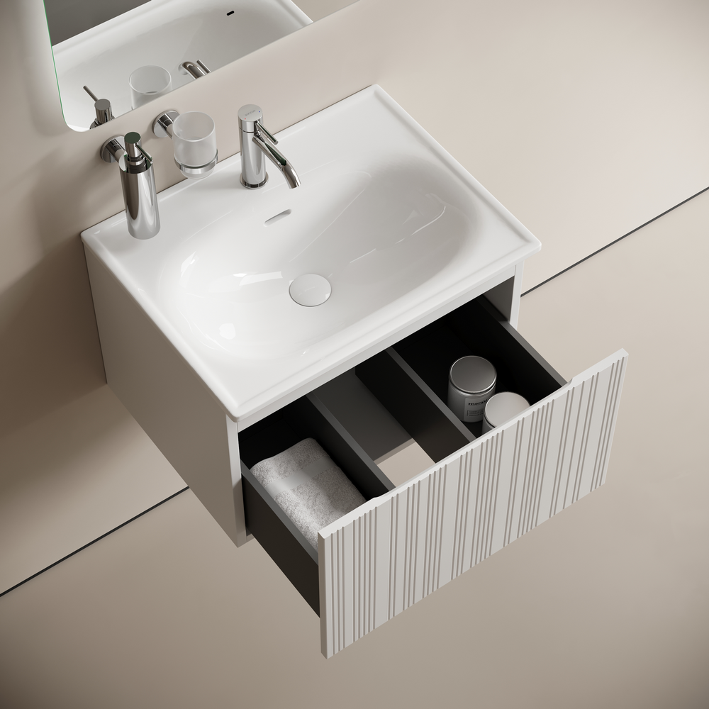 Тумба под раковину Sancos Код (Code) CD60W 60x45x40 белый матовый (bianco) - фото 5