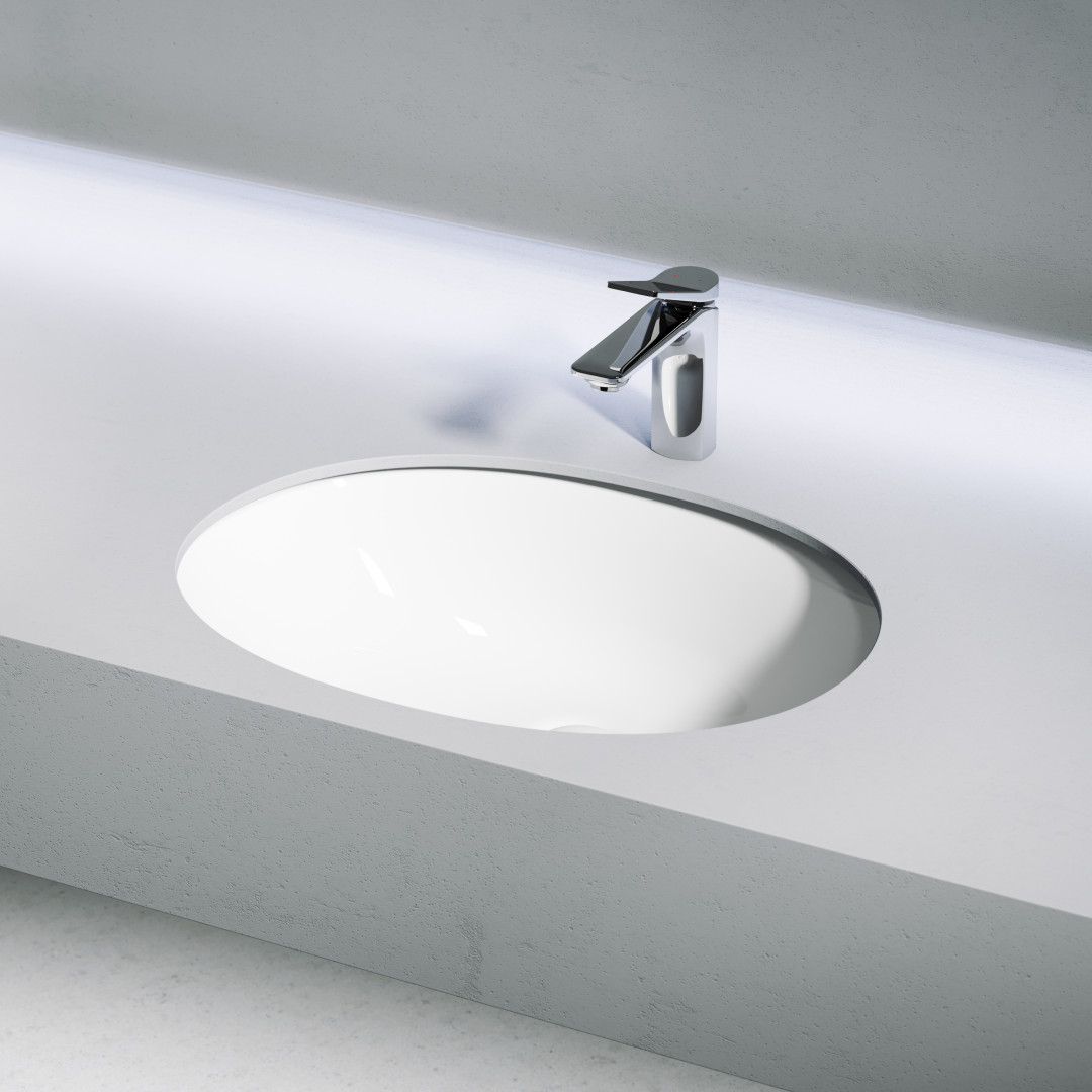 Раковина встраиваемая под столешницу CERAMICANOVA Element 520x380x150 мм, с крепежом и шаблоном для установки, арт. CN6076 - фото 7