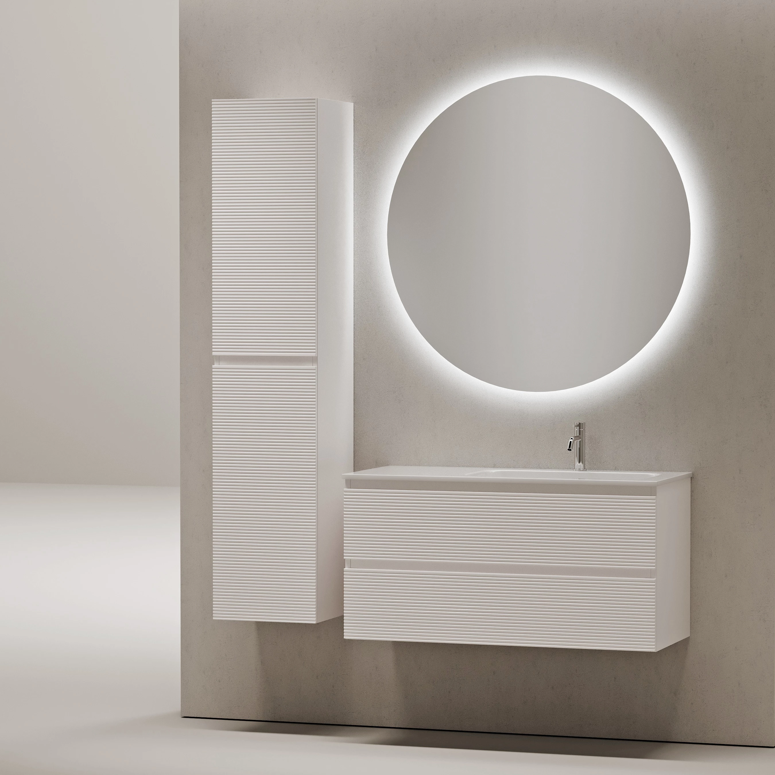Тумба под раковину Sancos Фолк (Folk) FL100RW 100x45x50 белый матовый (bianco)