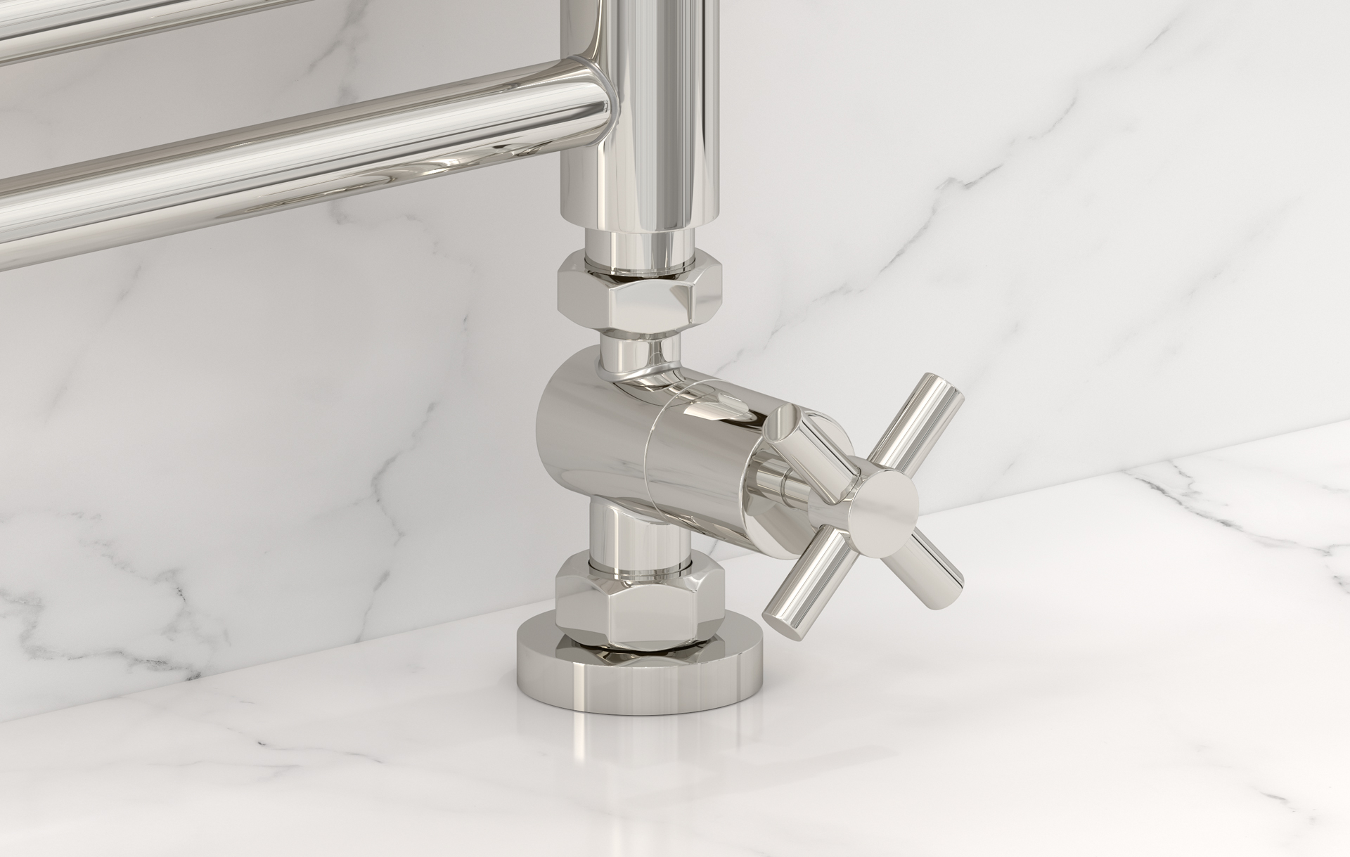 Комплектующие Сунержа DESIGN Вентиль прямой (крест) G 1/2" НР х G 3/4" НГ (Без покрытия)