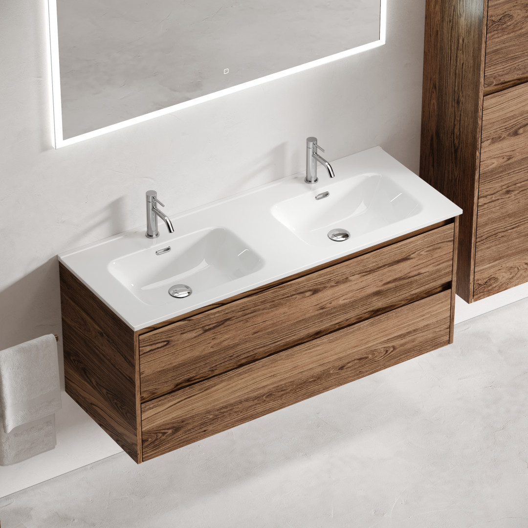 Тумба под раковину Sancos Либра (Libra) LB120-2ECH 120x45x50 дуб чарльстон - фото 5
