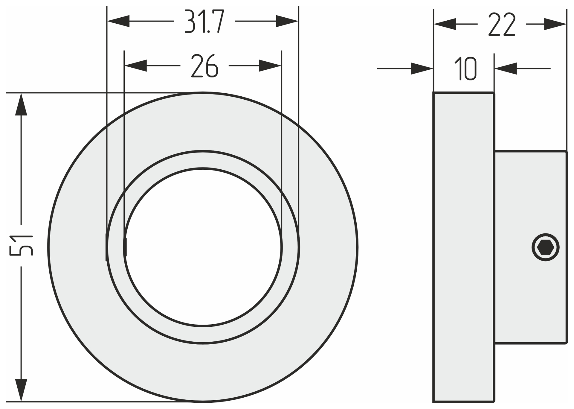 Комплектующие Сунержа DESIGN Накладка маскировочная (d 26 - 51 мм) (Шампань)