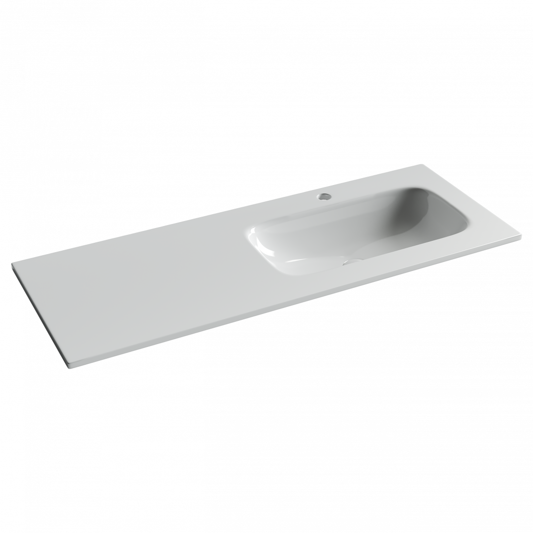 Раковина-столешница Ceramicanova Грация (Grace) CN7021 120x14x46 белый глянцевый